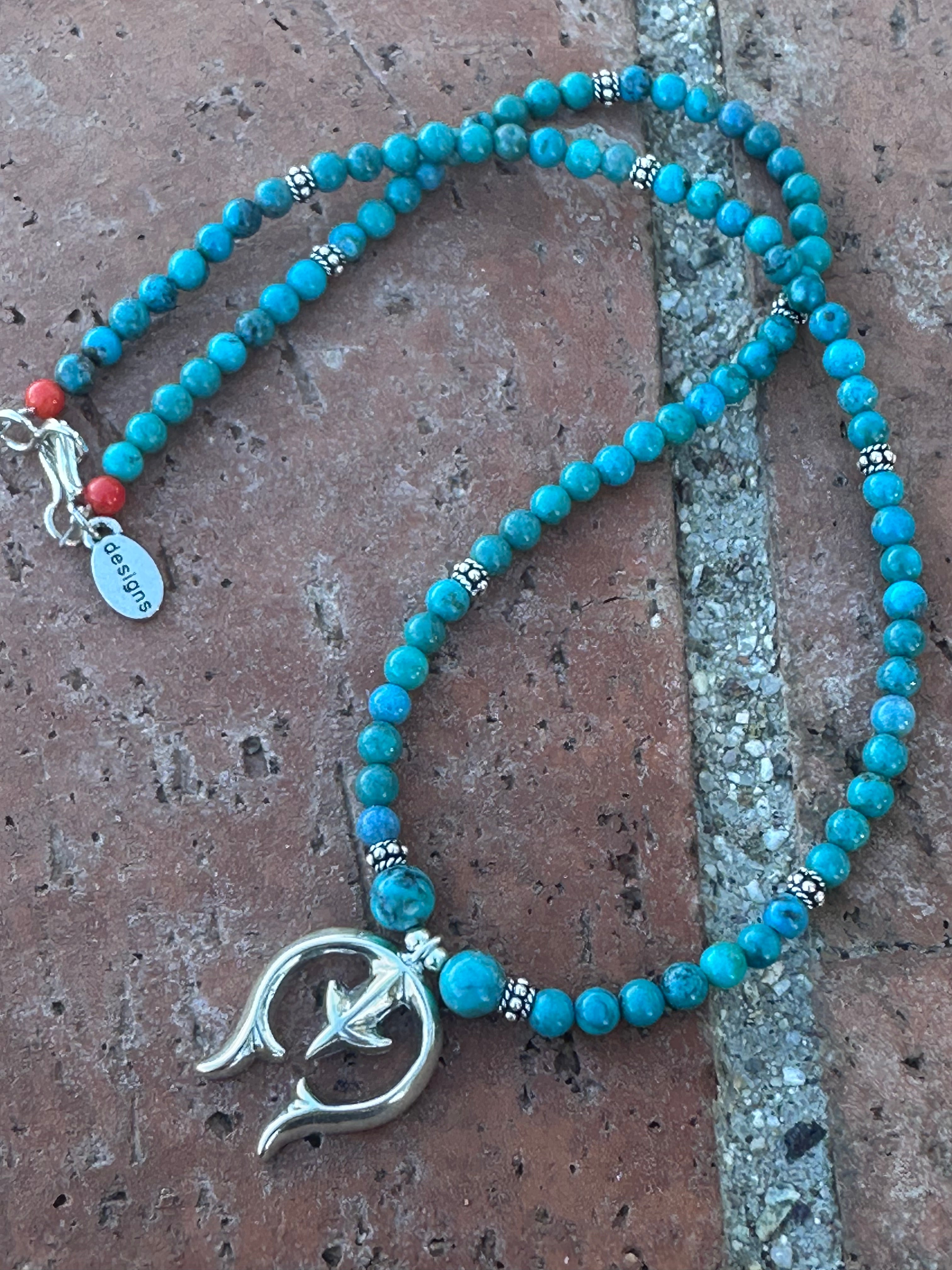 Paige Wallace Turquoise & Sterling Silver Naja Necklace