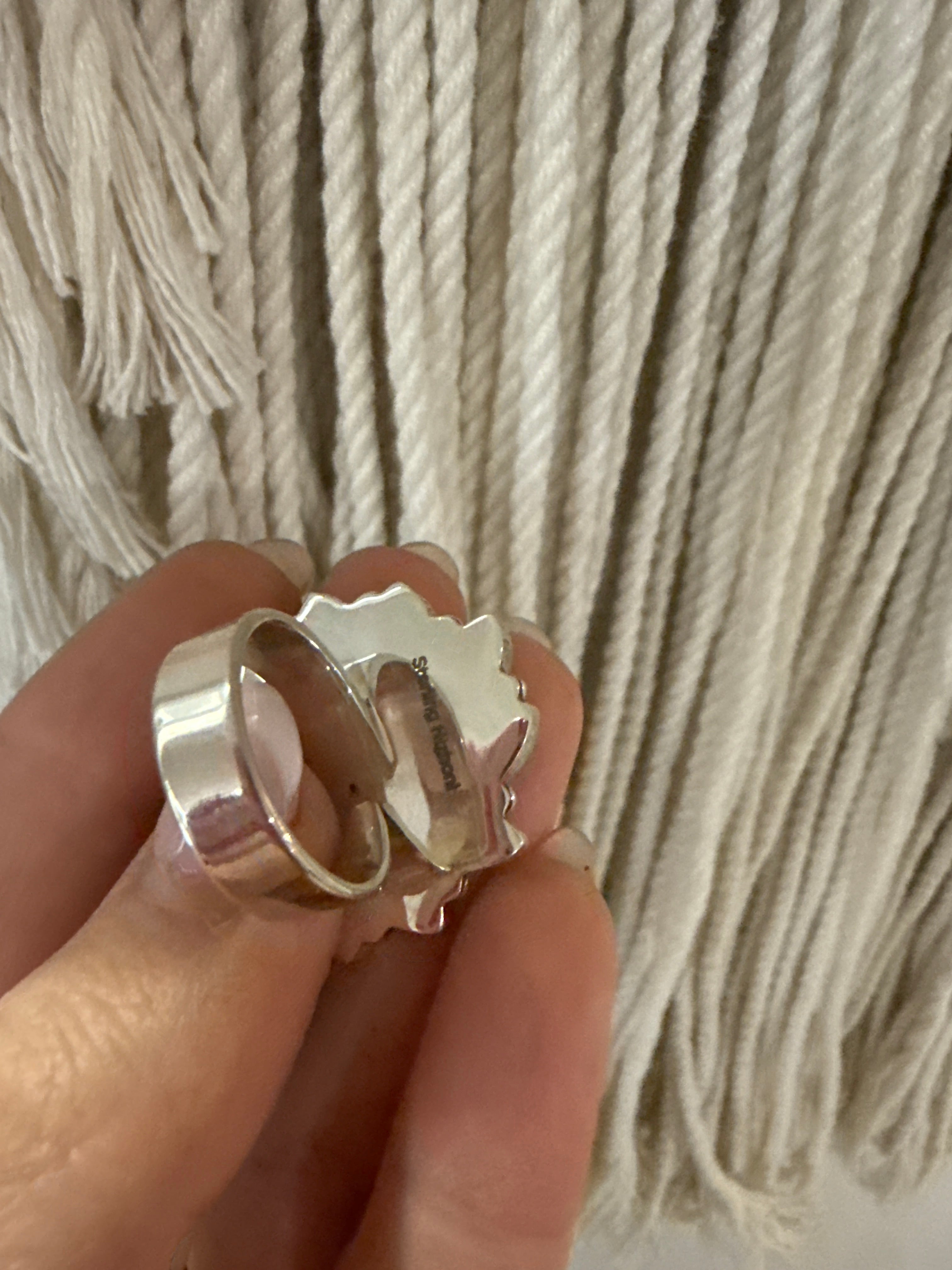 Handmade Adjustable Palomino Turquoise Sterling Silver Ring