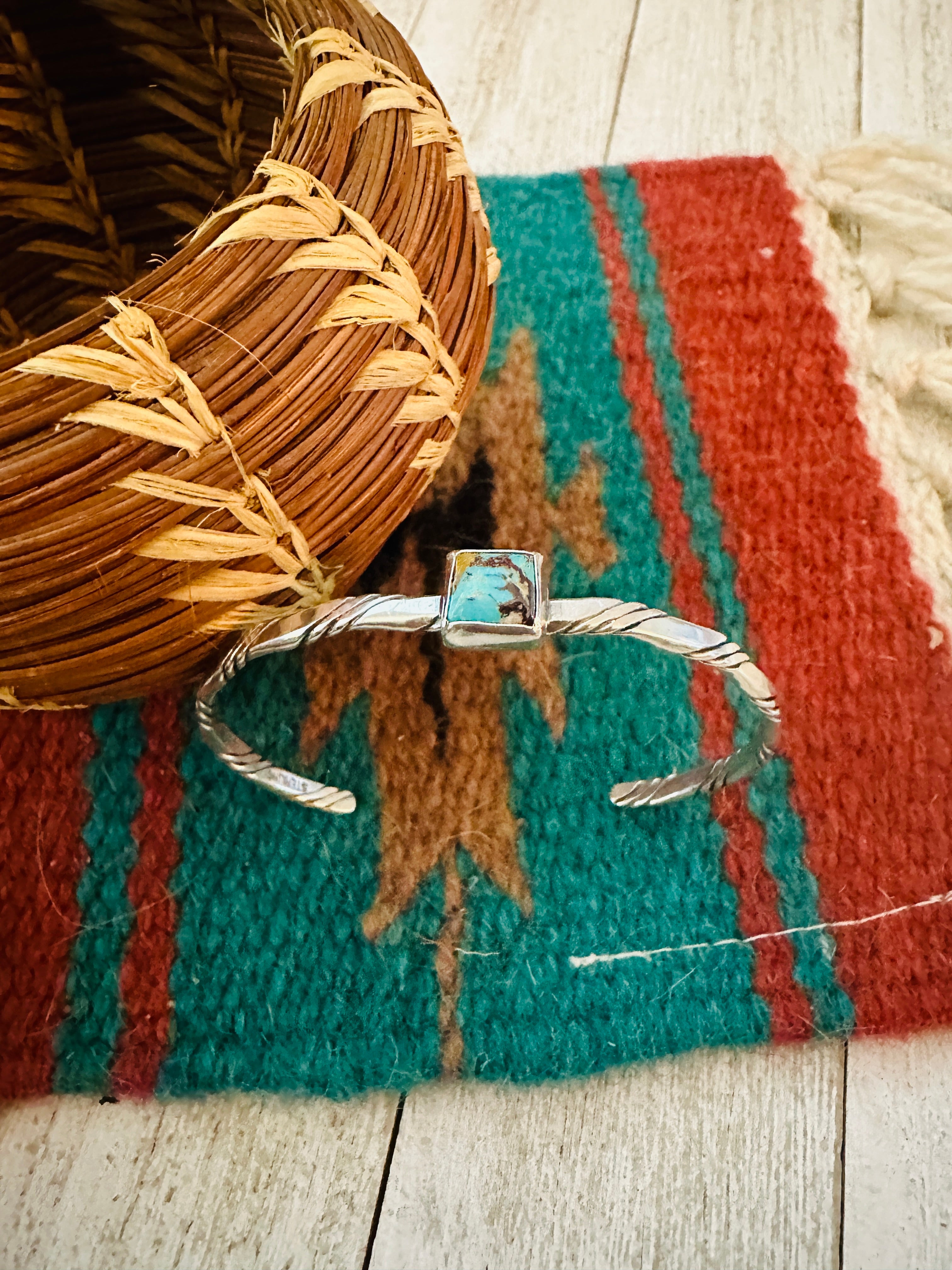 Handcrafted Sterling Silver & Turquoise Cuff Bracelet