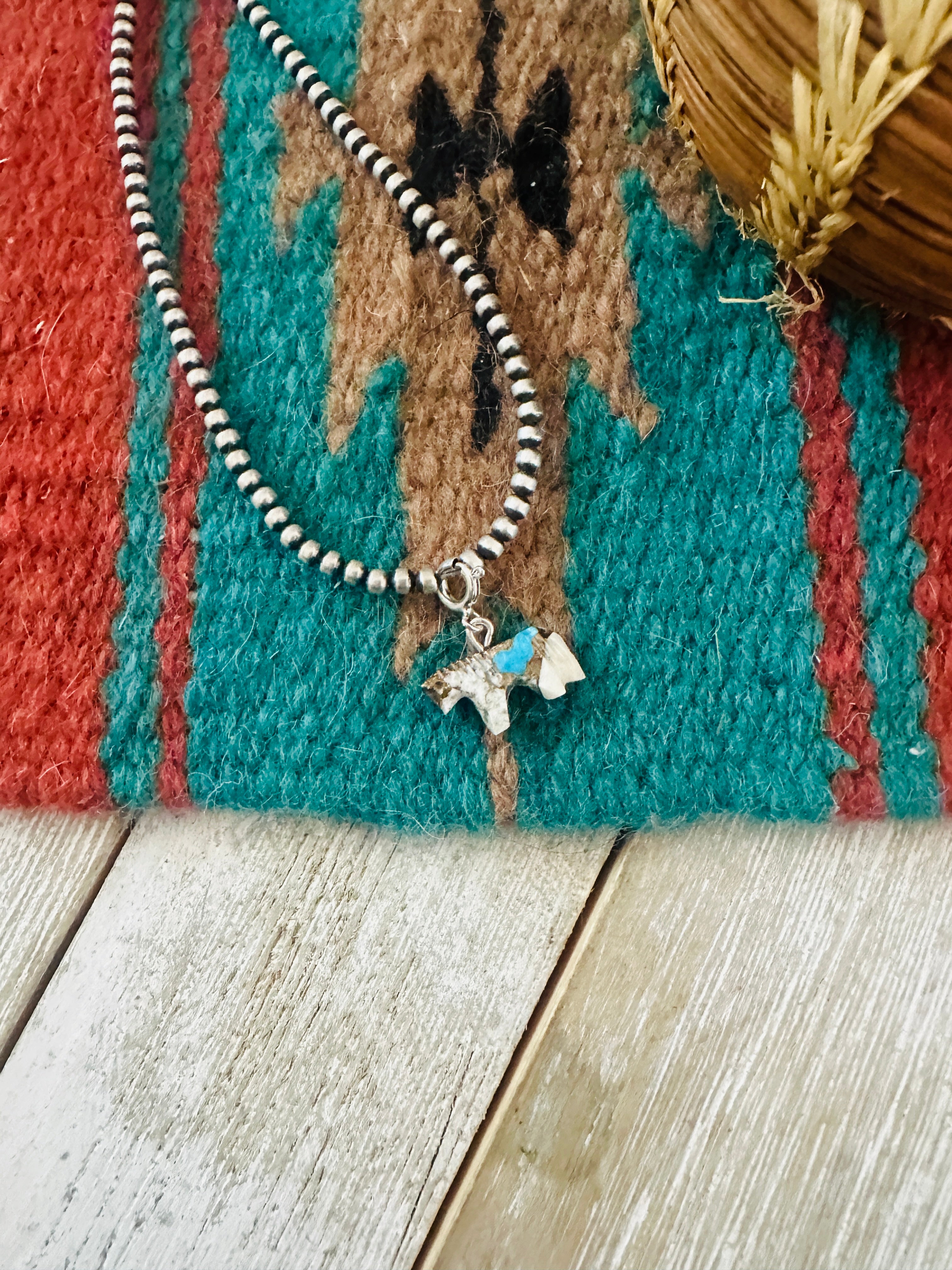 Handcrafted & Hand Carved Blue Mojave Horse Charm