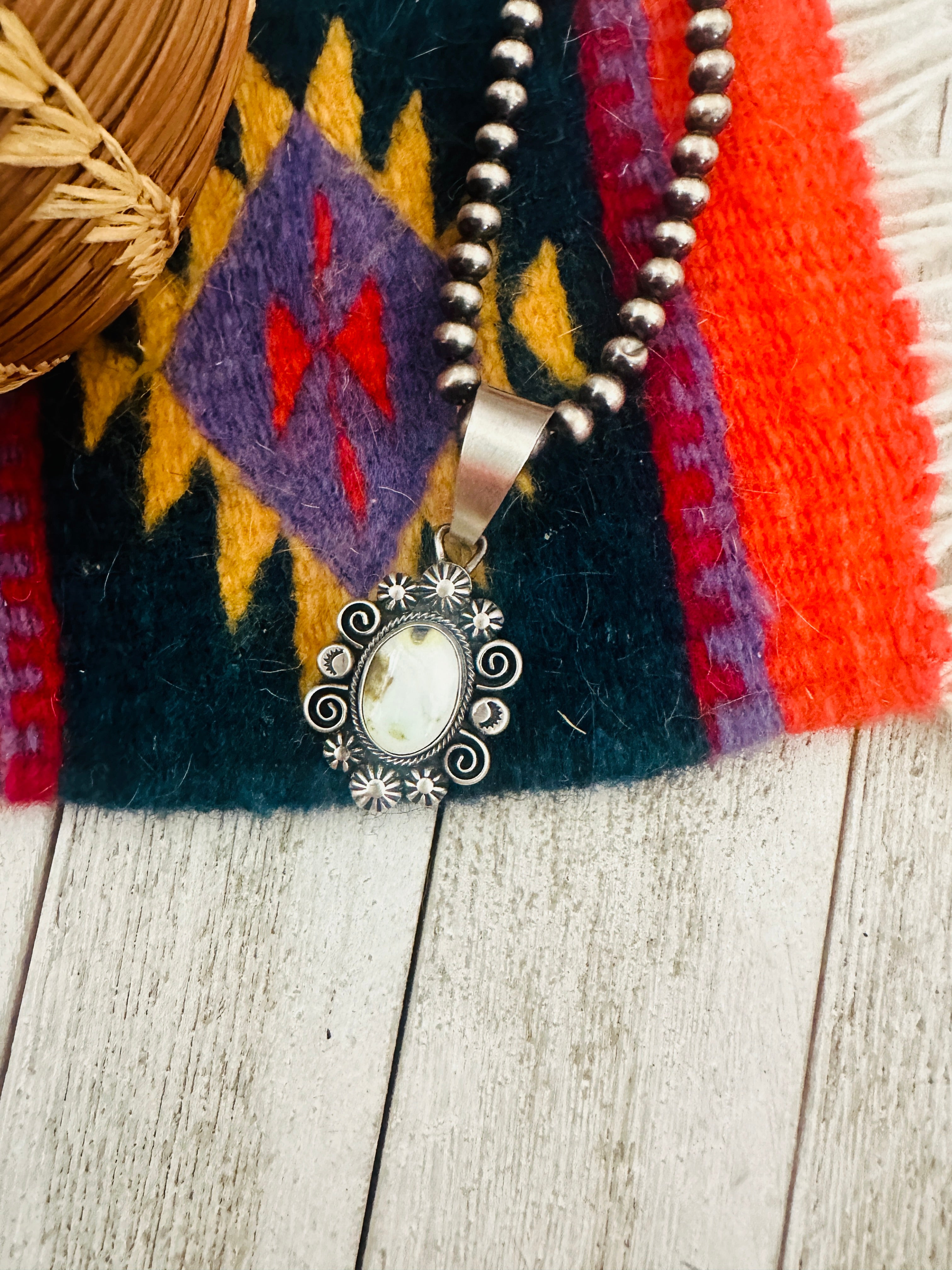 Handcrafted Palomino Turquoise & Sterling Silver Pendant