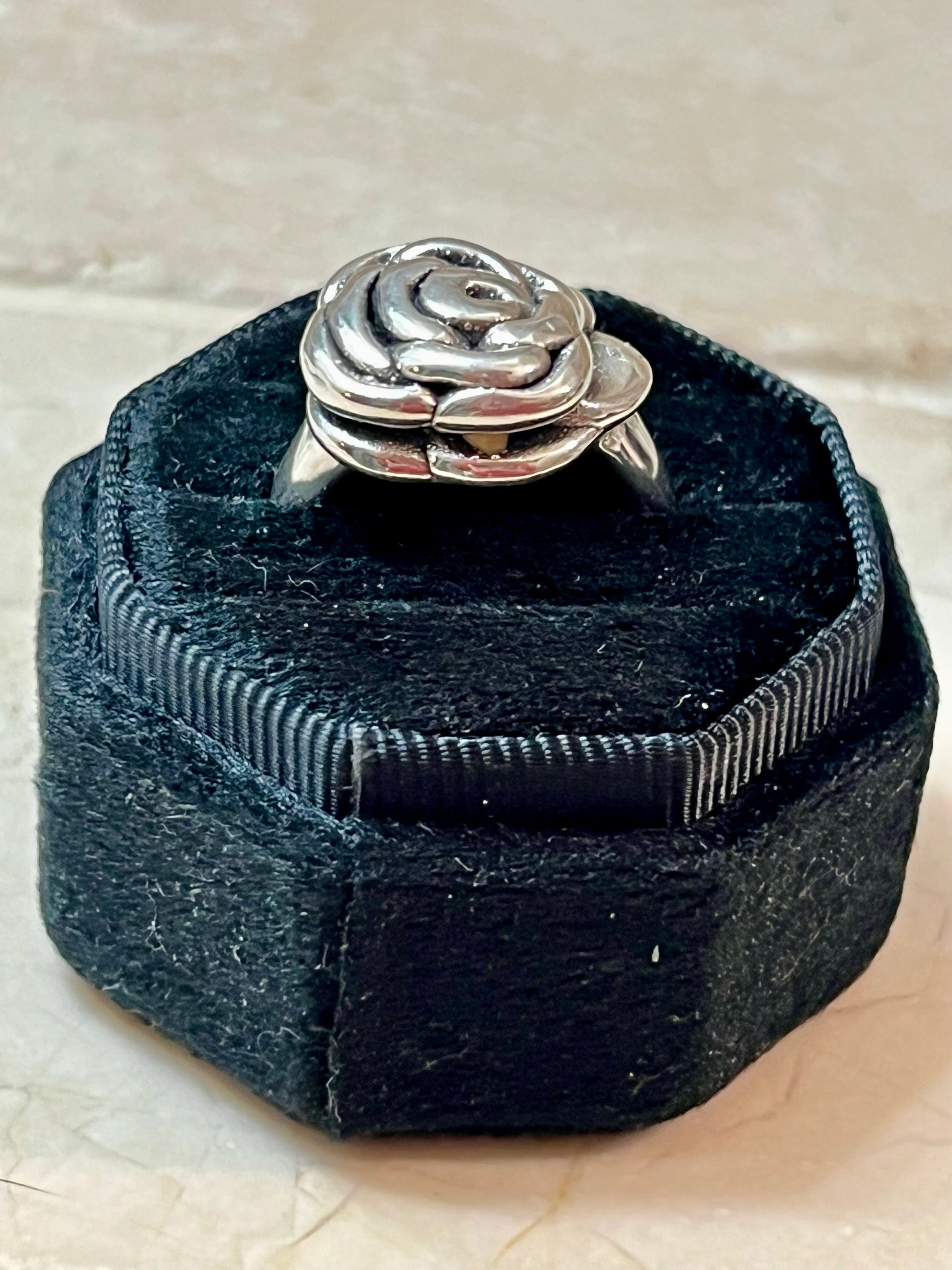 Rose Sterling Silver Ring