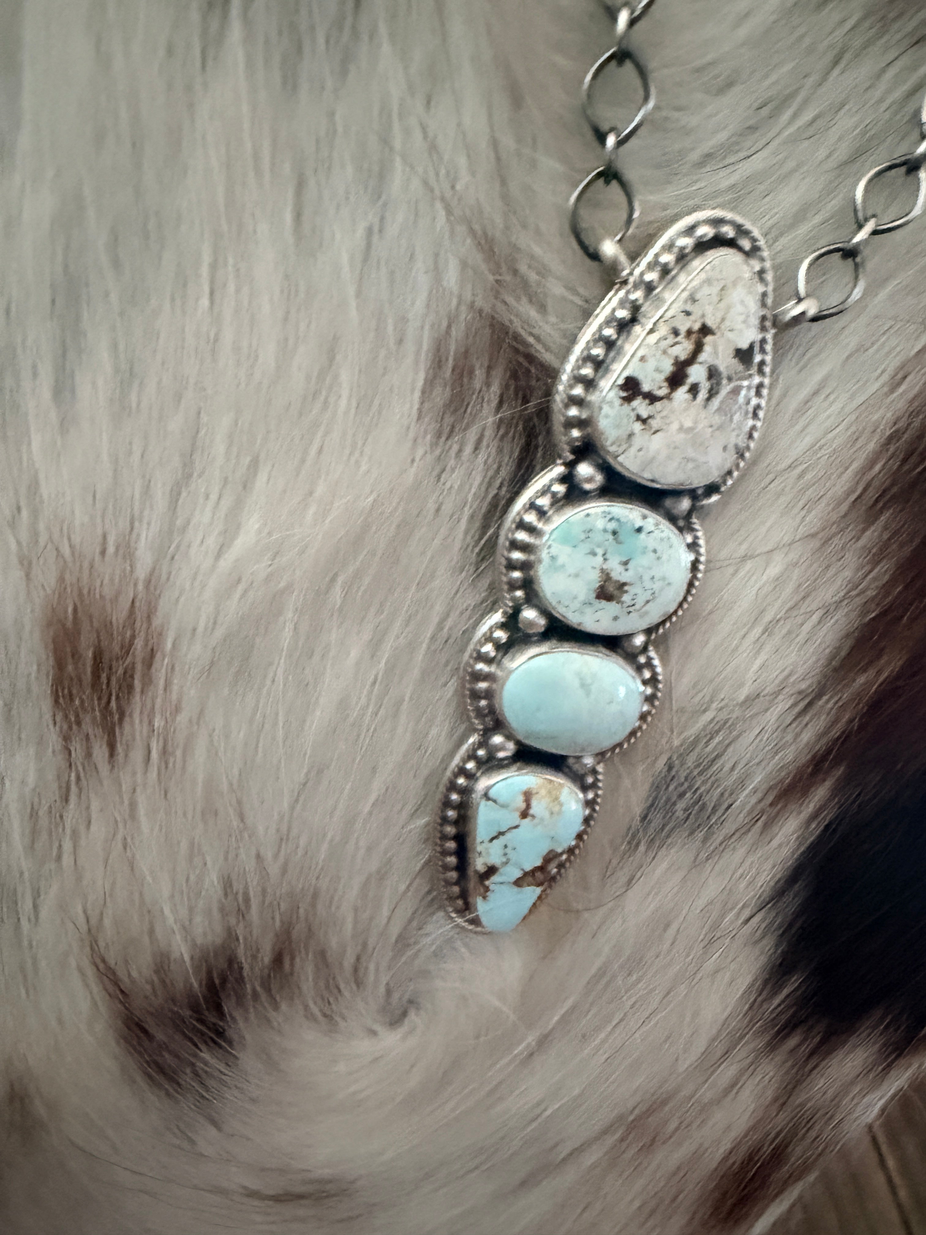 Handcrafted Dry Creek Turquoise & Sterling Silver Necklace