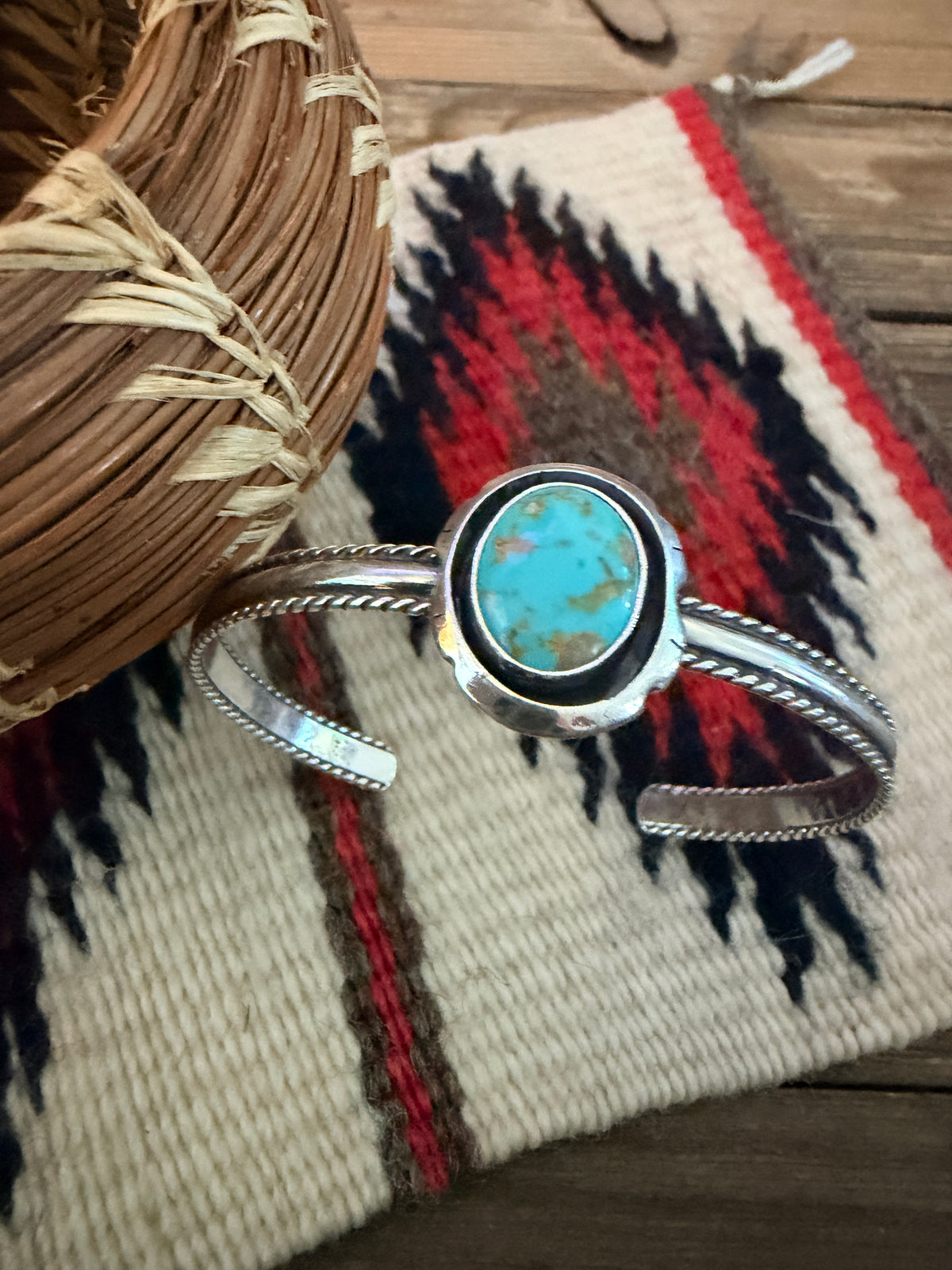 Handcrafted Turquoise & Sterling Silver Cuff Bracelet