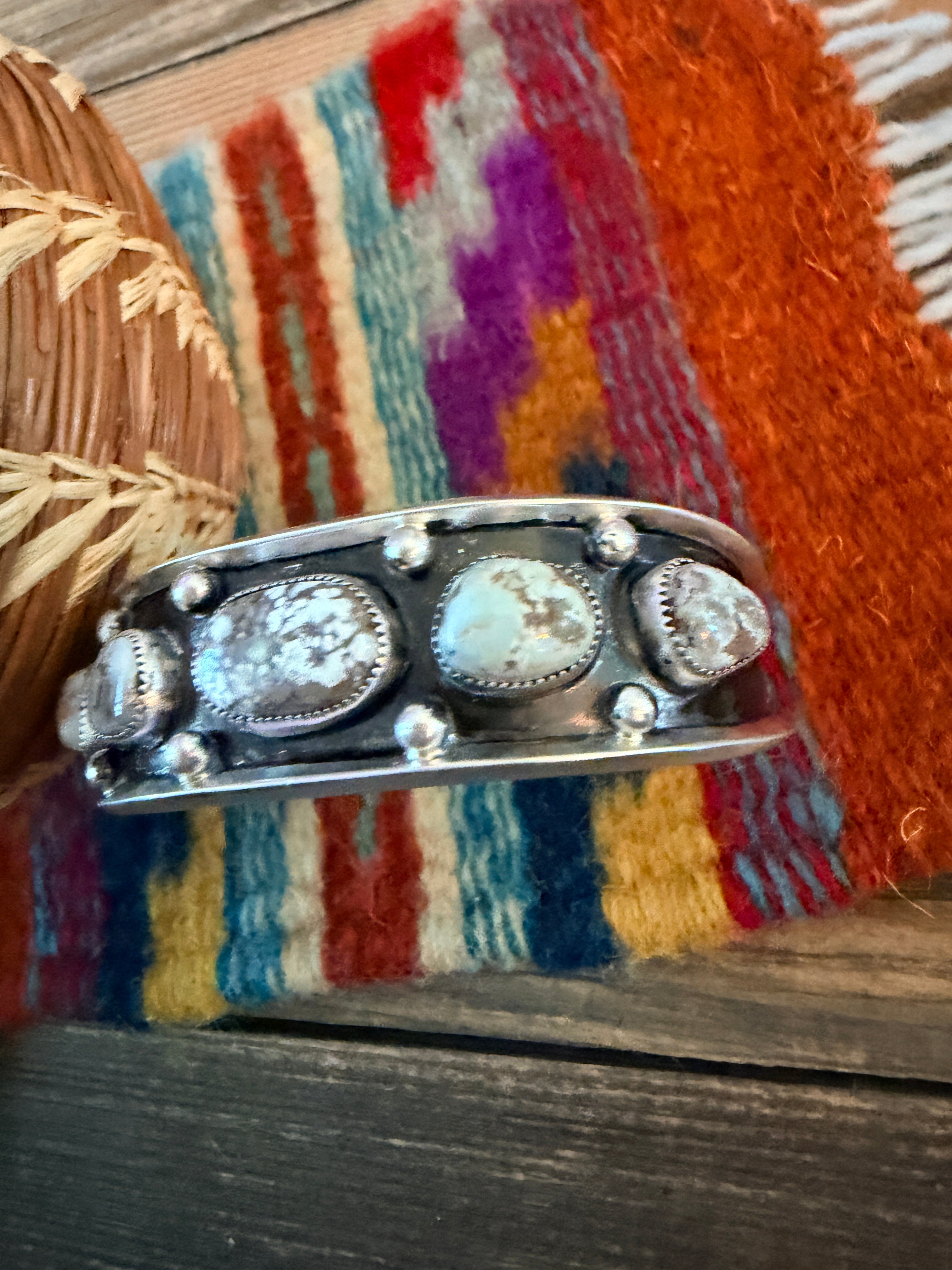 Handcrafted Dry Creek Turquoise & Sterling Silver Cuff Bracelet by Paul Largo