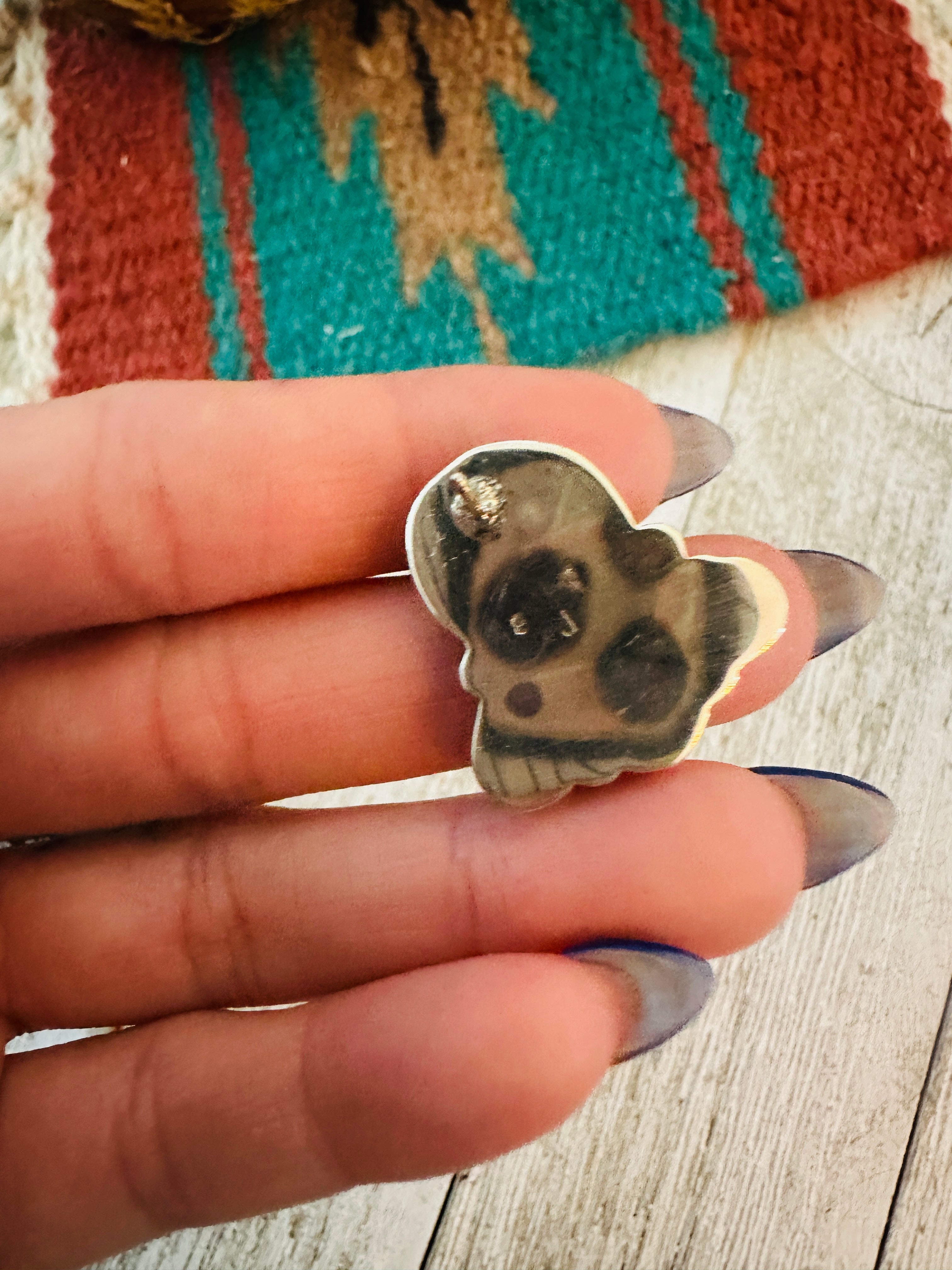 Handcrafted Sterling Silver & Turquoise Cluster Post Earrings