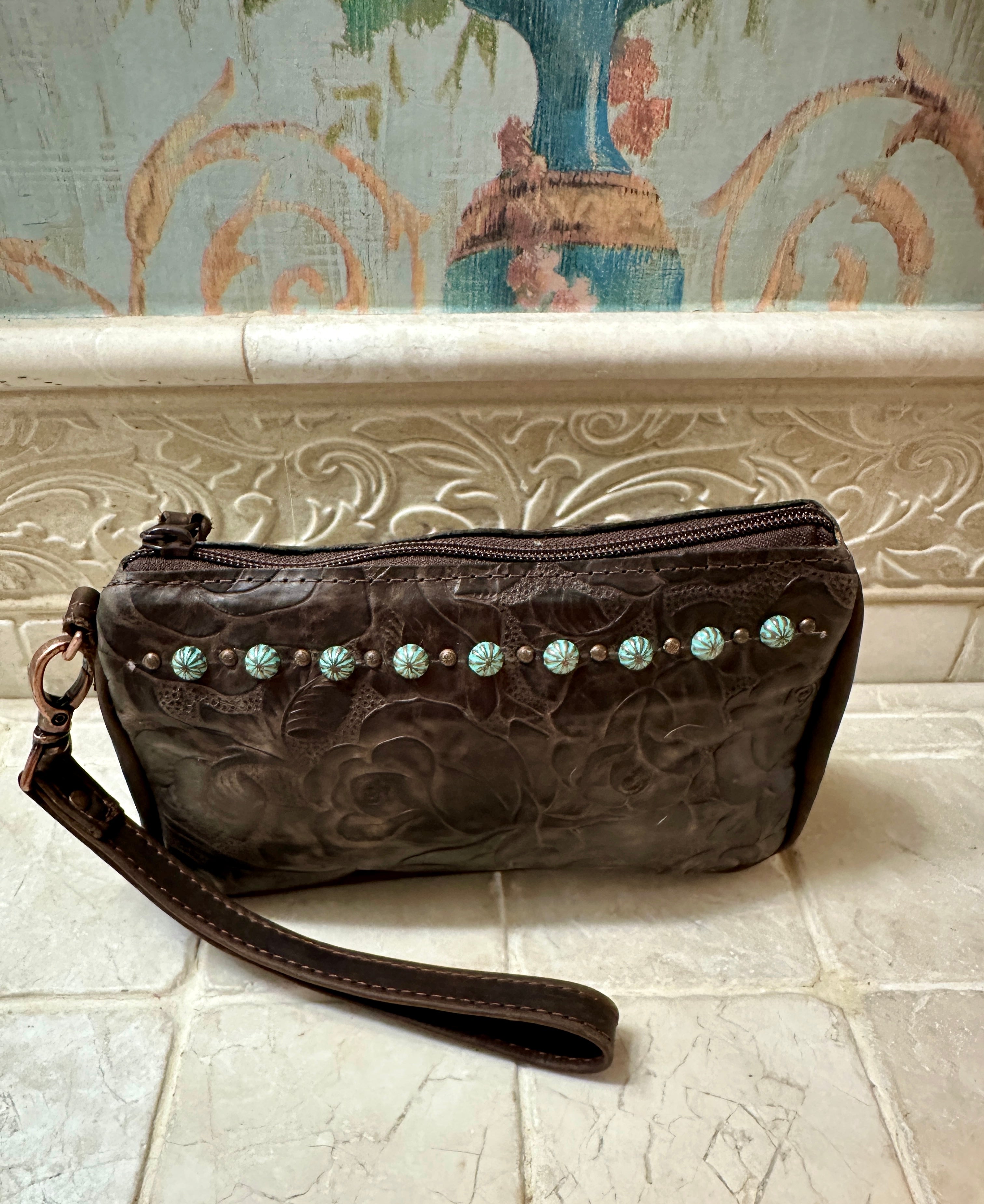 Vintage Rose Leather Bag