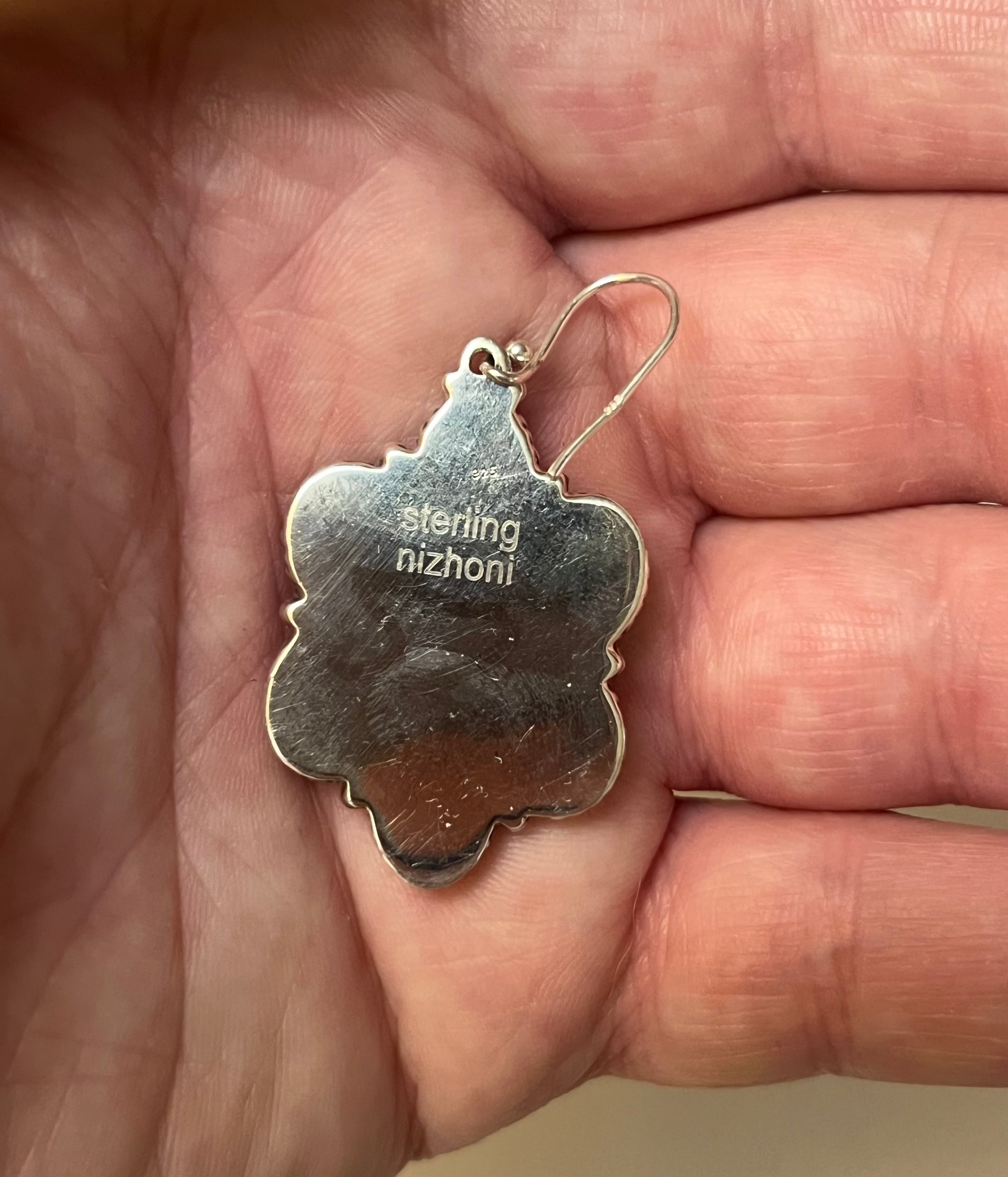 Handmade Pink and Blue Opal Sterling Silver Wire Dangle Earrings