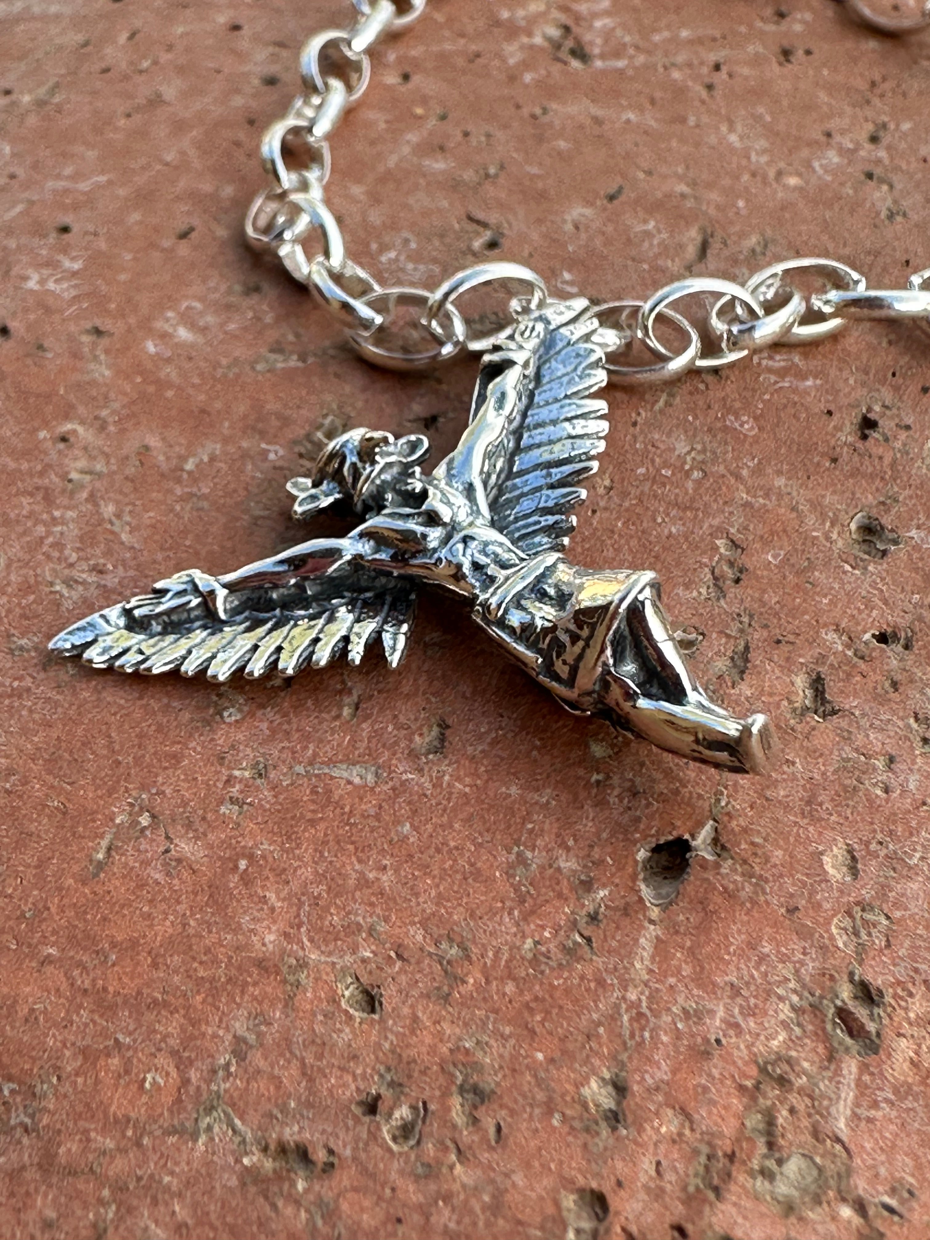 Handcrafted Sterling Silver Eagle Kachina Charm