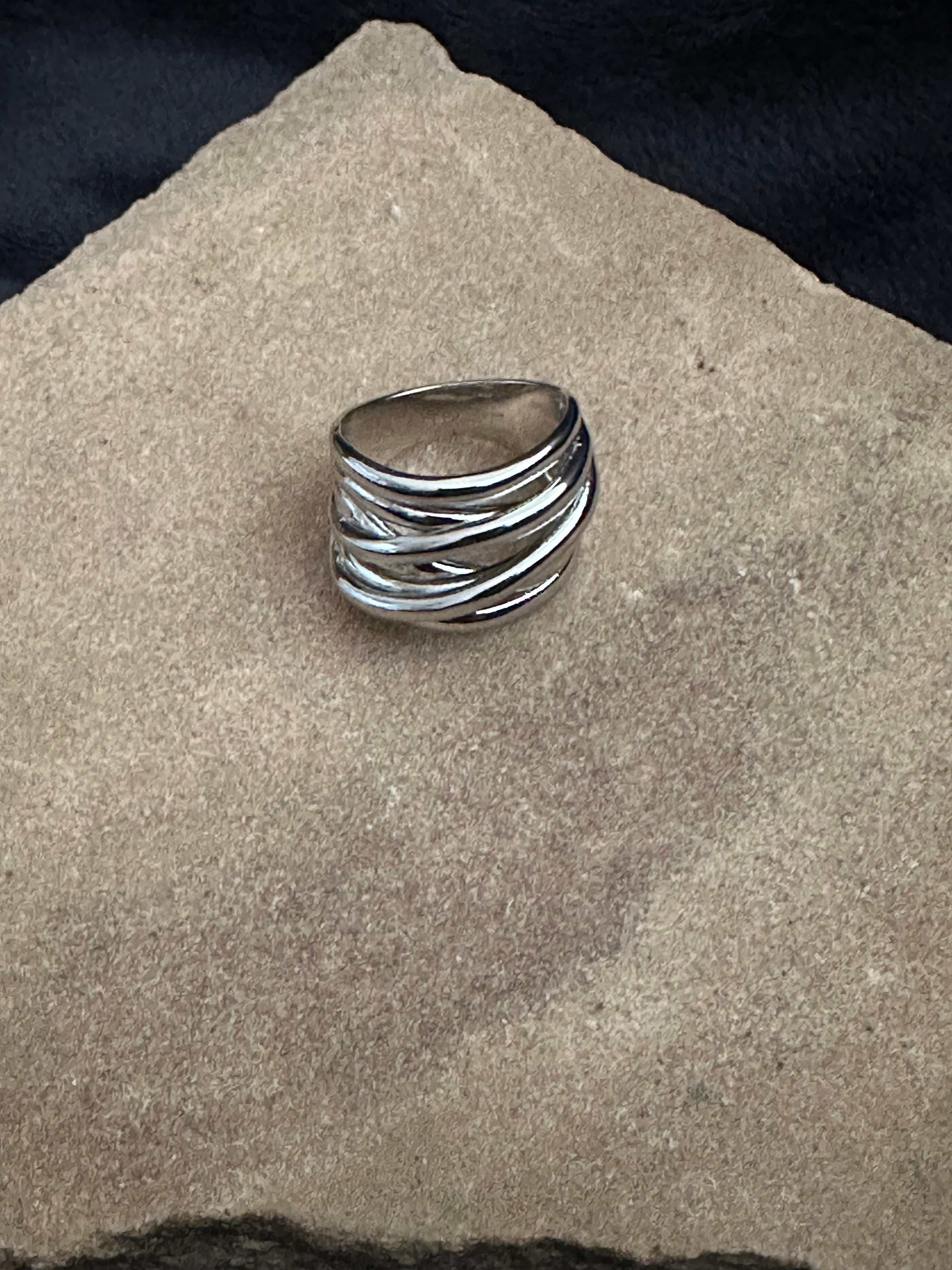 Sterling Silver Rebecca Layered Stacking Ring
