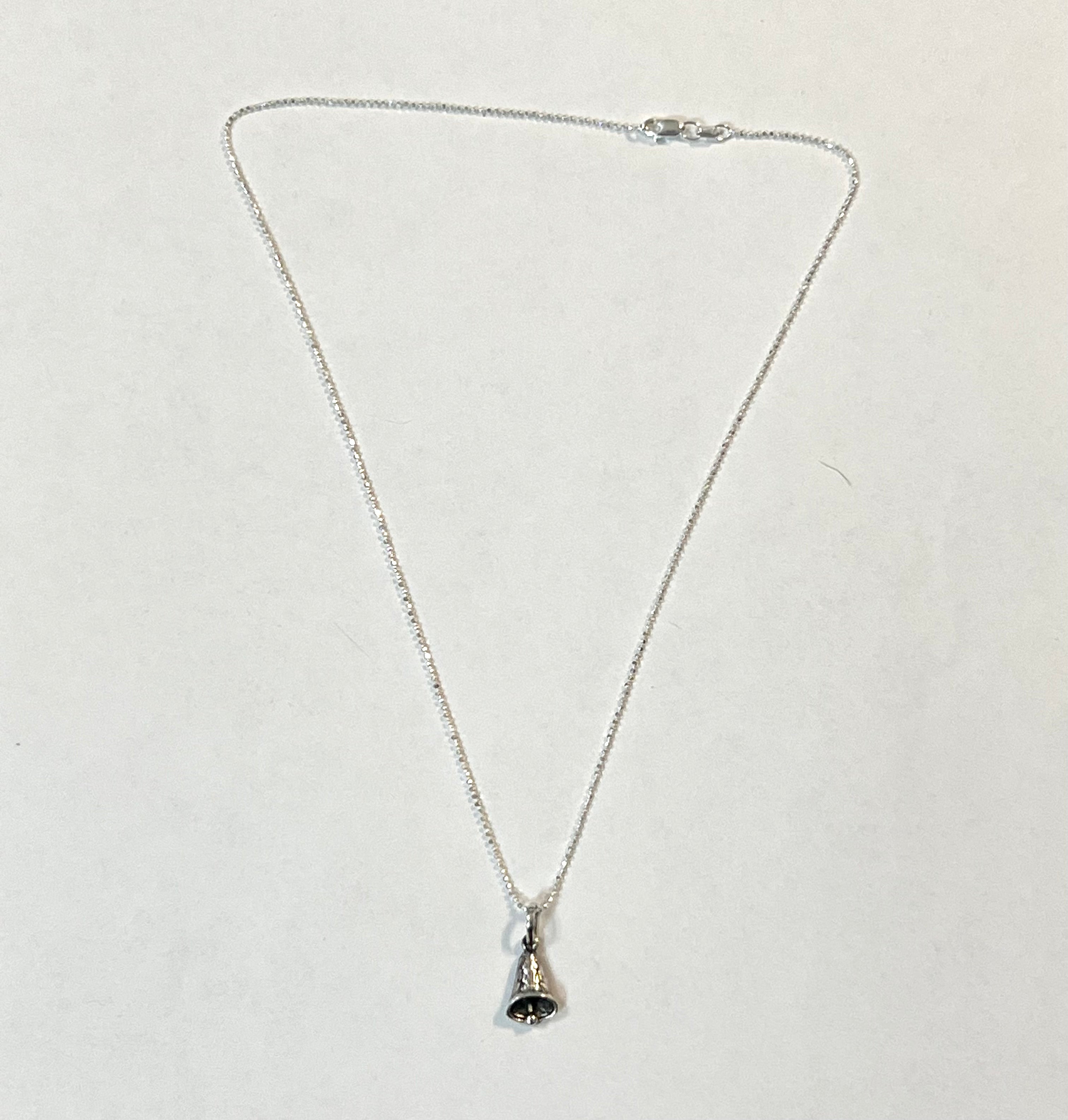 Sterling Silver Christmas Bell Pendant