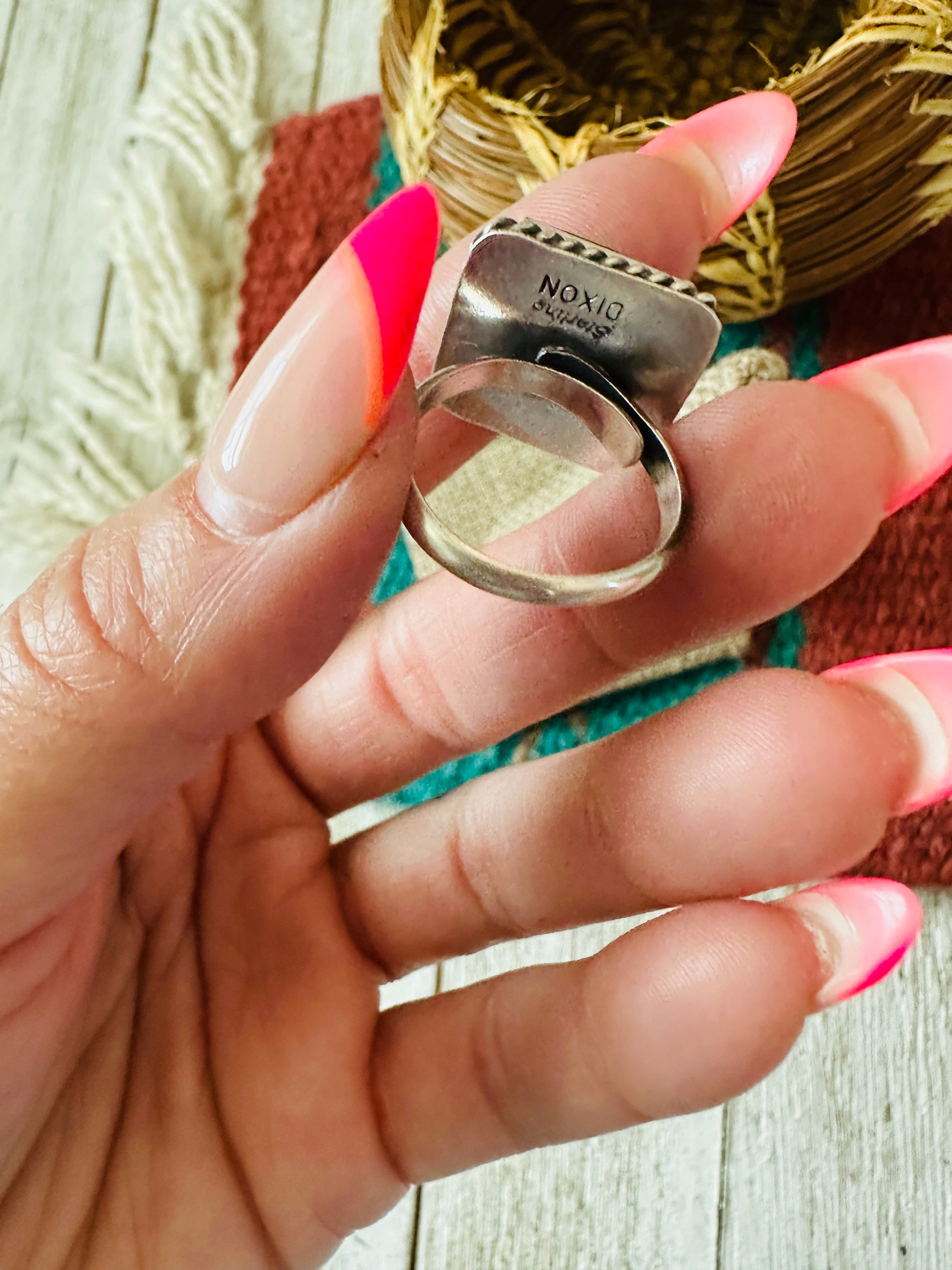 Handcrafted Sterling Silver & Purple Ice Rose Dahlia Adjustable Ring