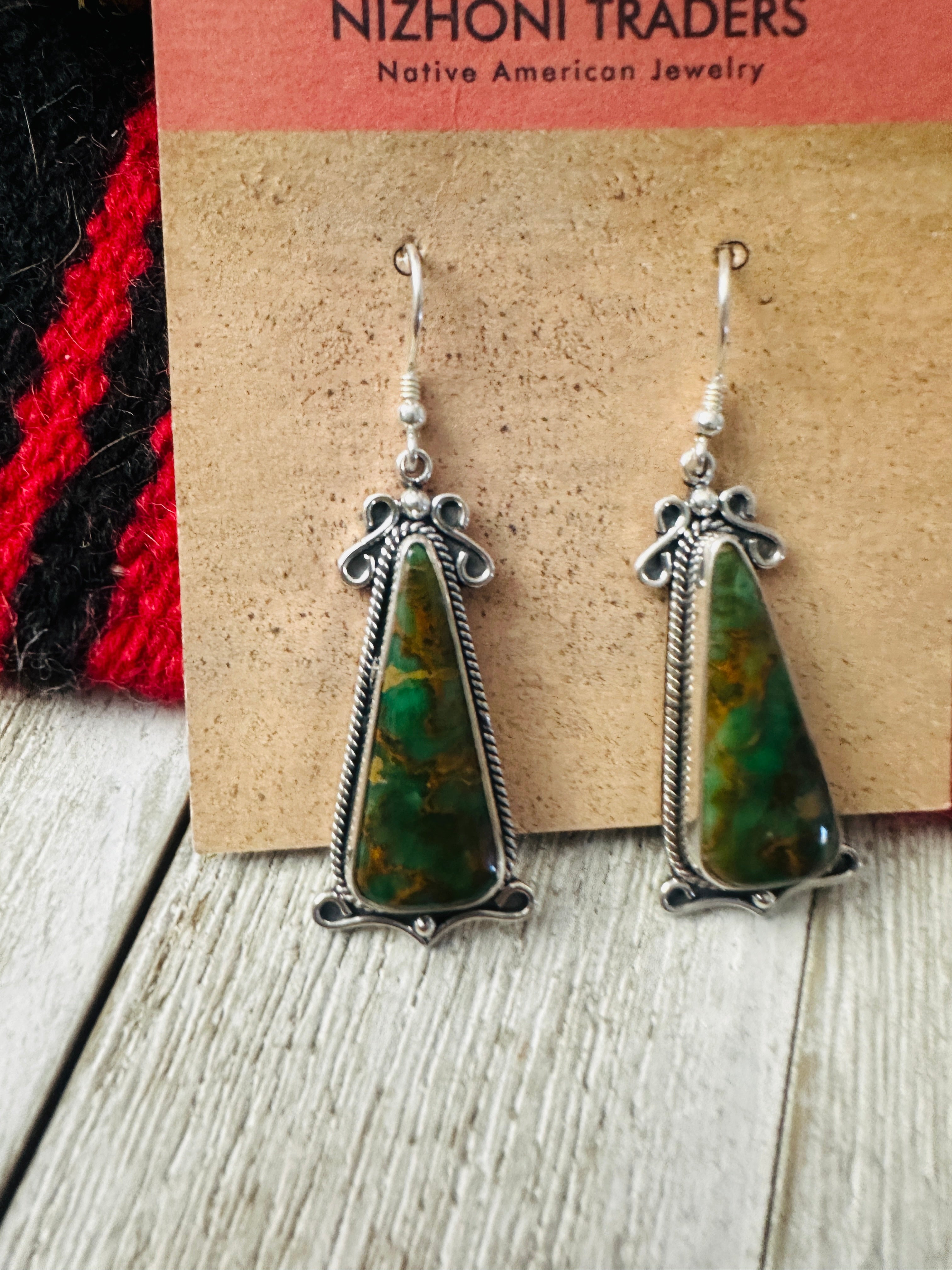 Handcrafted Sonoran Jasper & Sterling Silver Dangle Earrings
