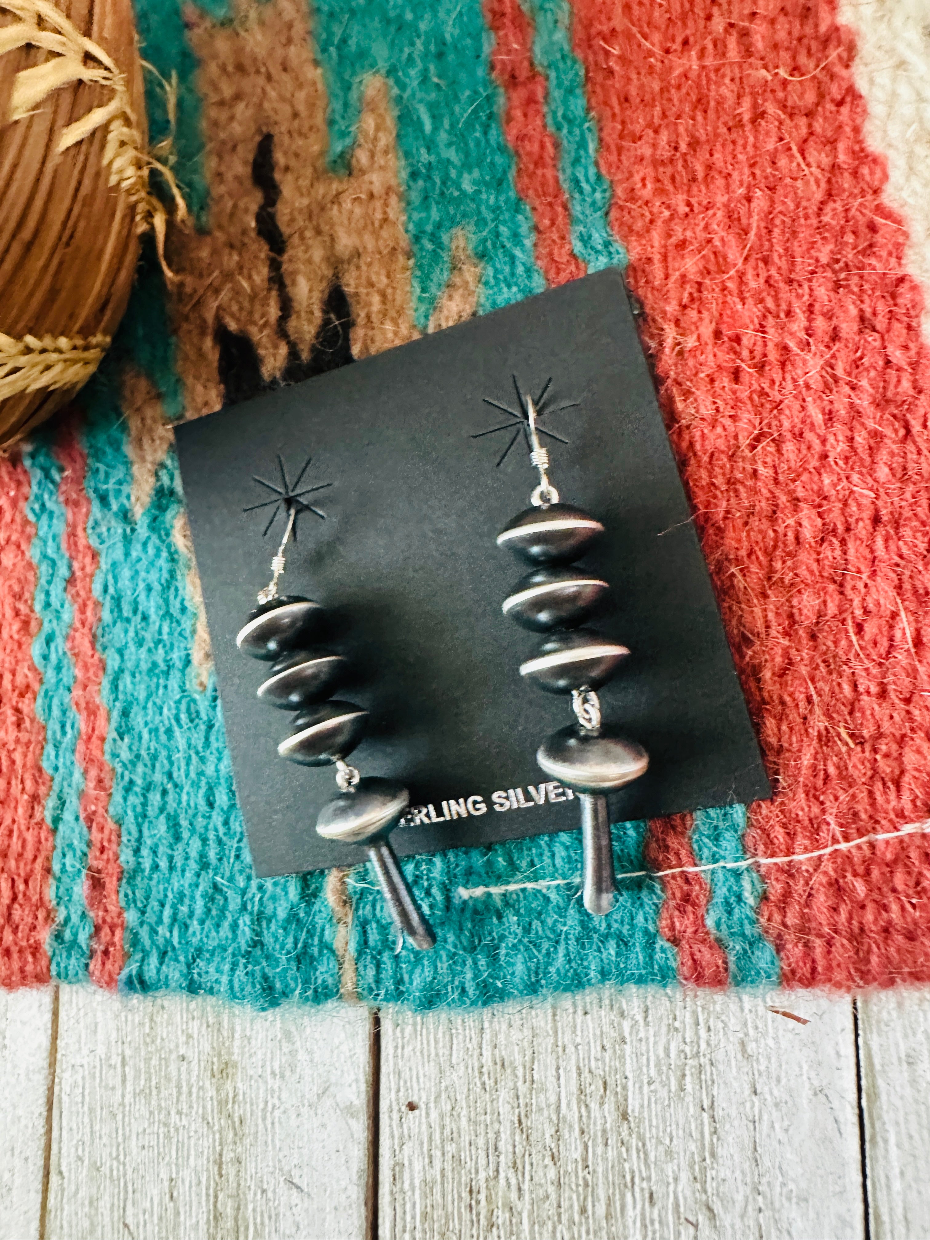 Sterling Silver Pearl Blossom Dangle Earrings