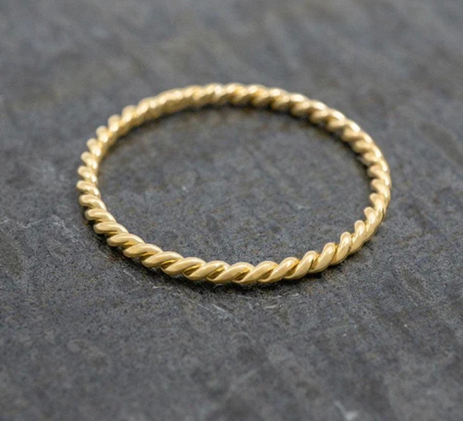 Stackable Gold Rope Ring
