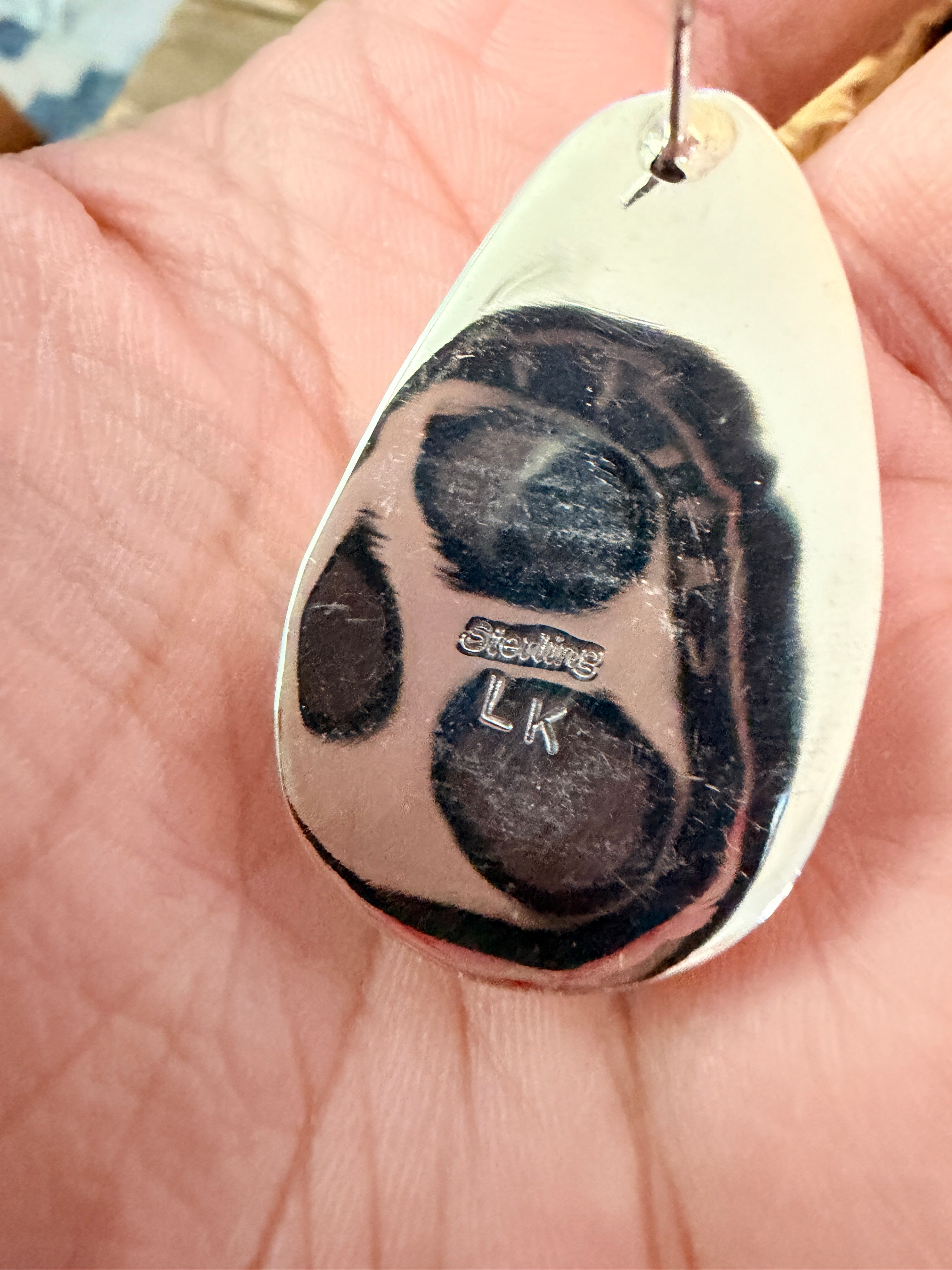 Handcrafted White Buffalo & Sterling Silver Post Earrings