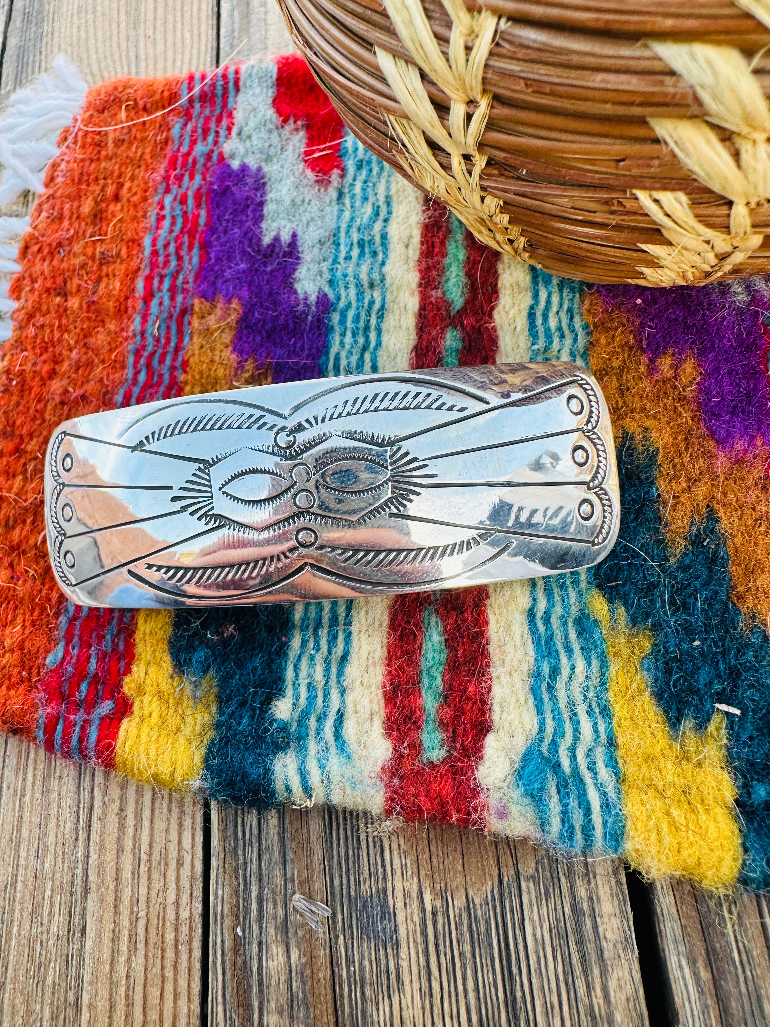 Handcrafted Sterling Silver Hair Barrette