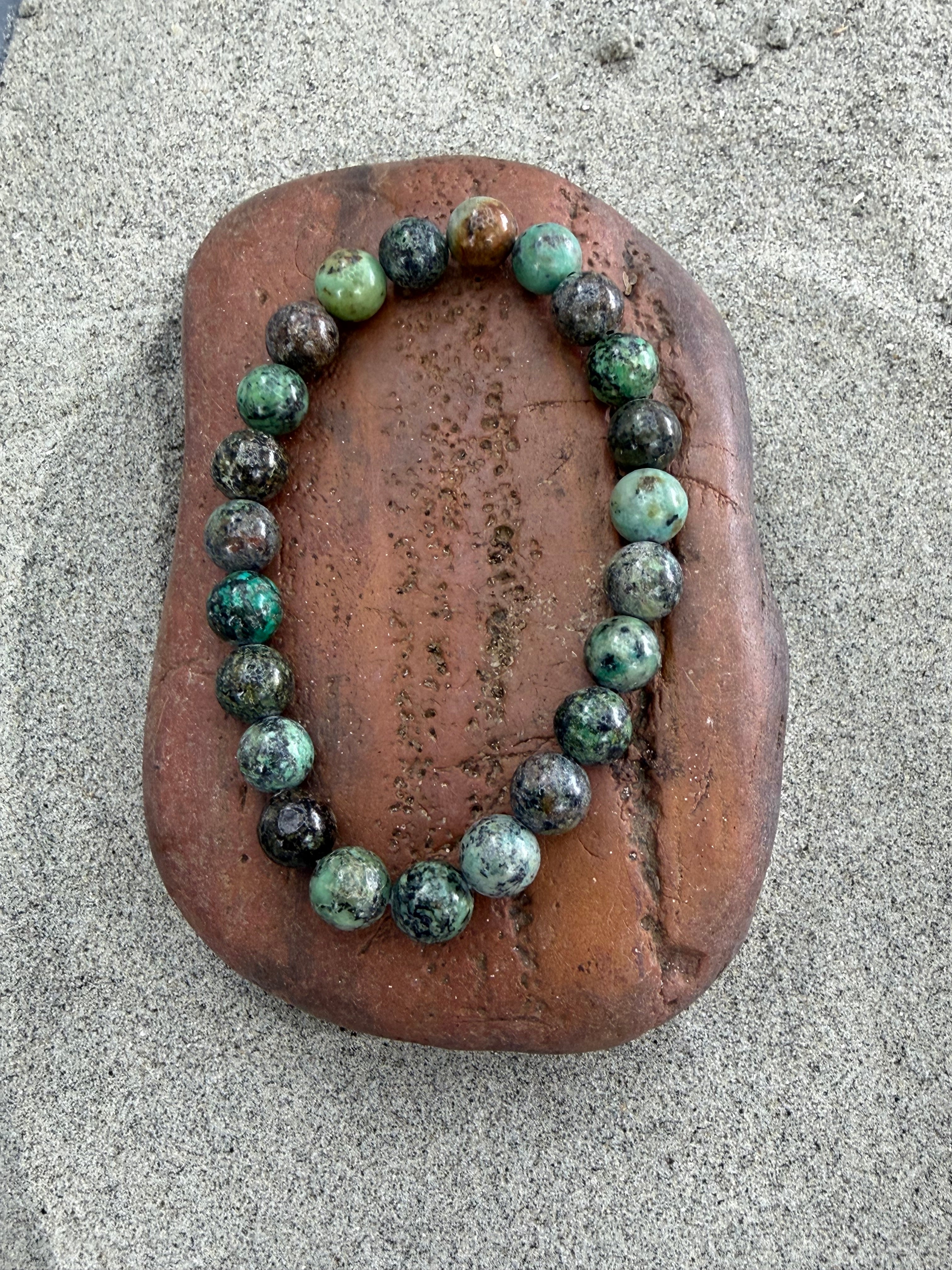 African Turquoise Jasper 8mm Beaded Stretch Bracelet