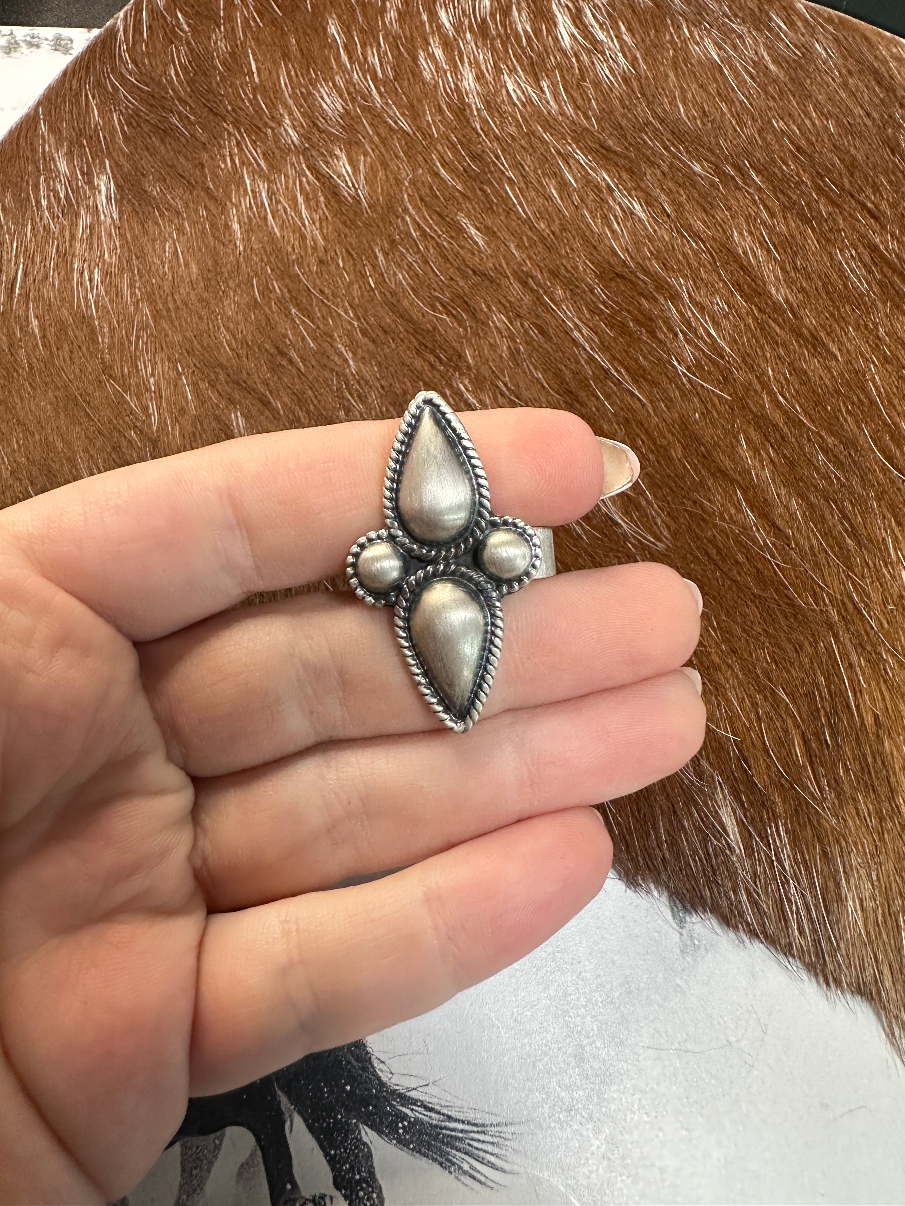 Beautiful Handmade Sterling Silver Adjustable Ring