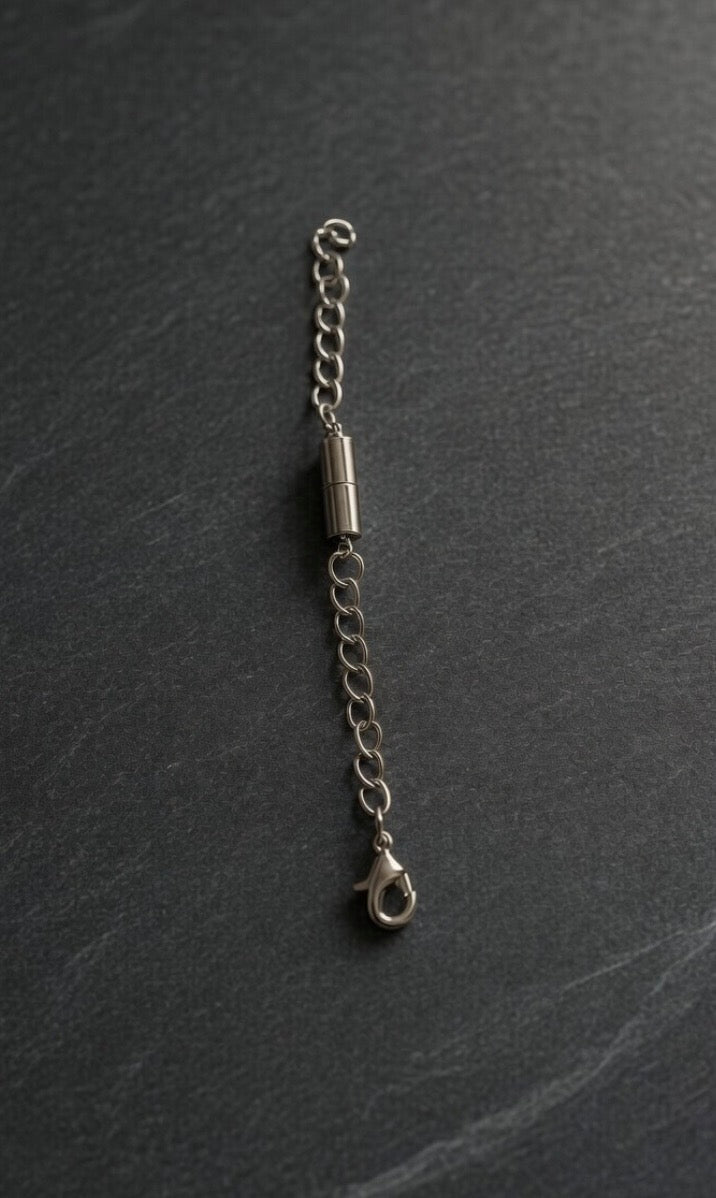 Magnetic Necklace Extender- Silver