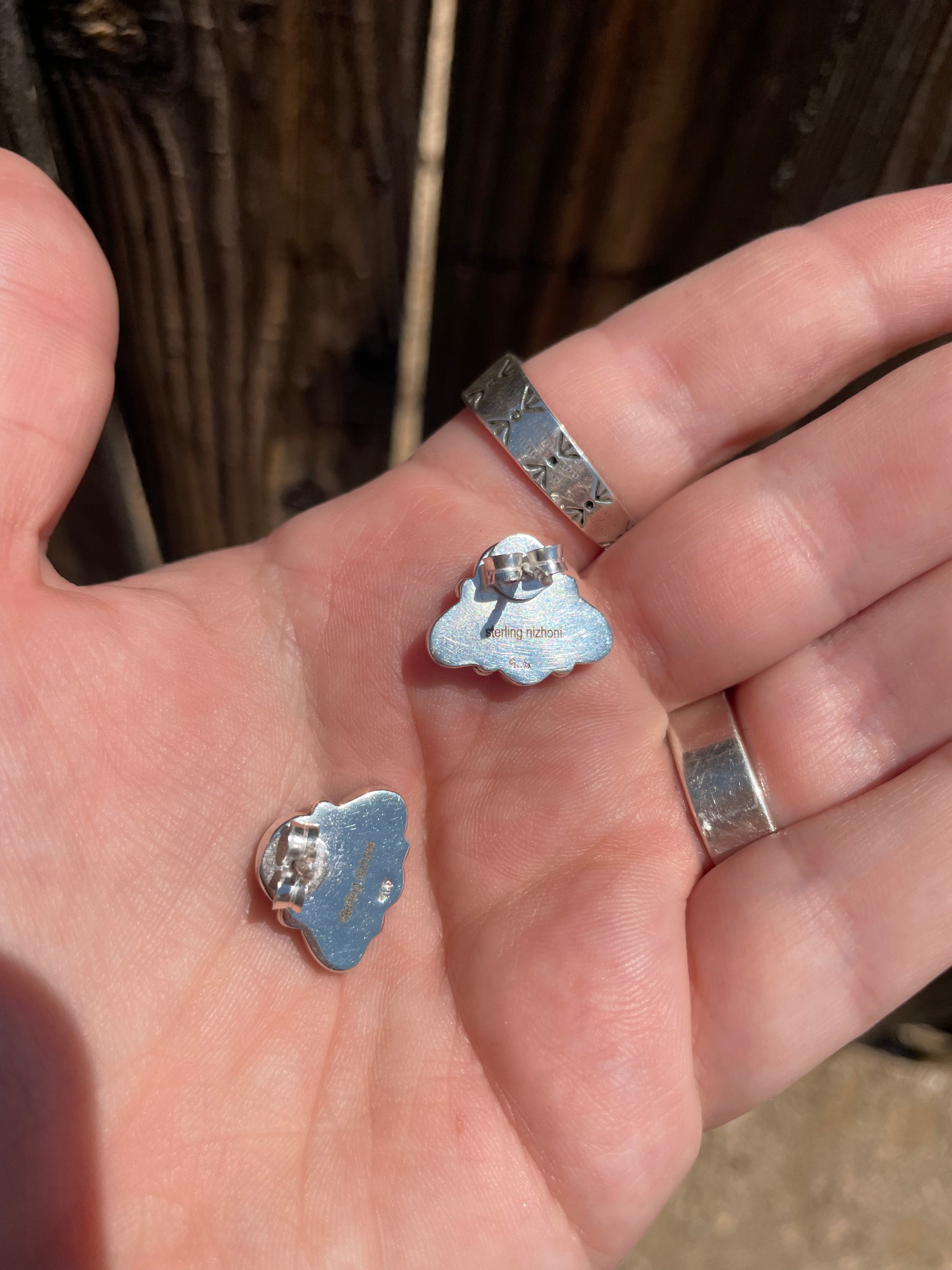 Nizhoni “The Backroads” MINIS Turquoise & Sterling Silver 4 Stone Earrings Handmade