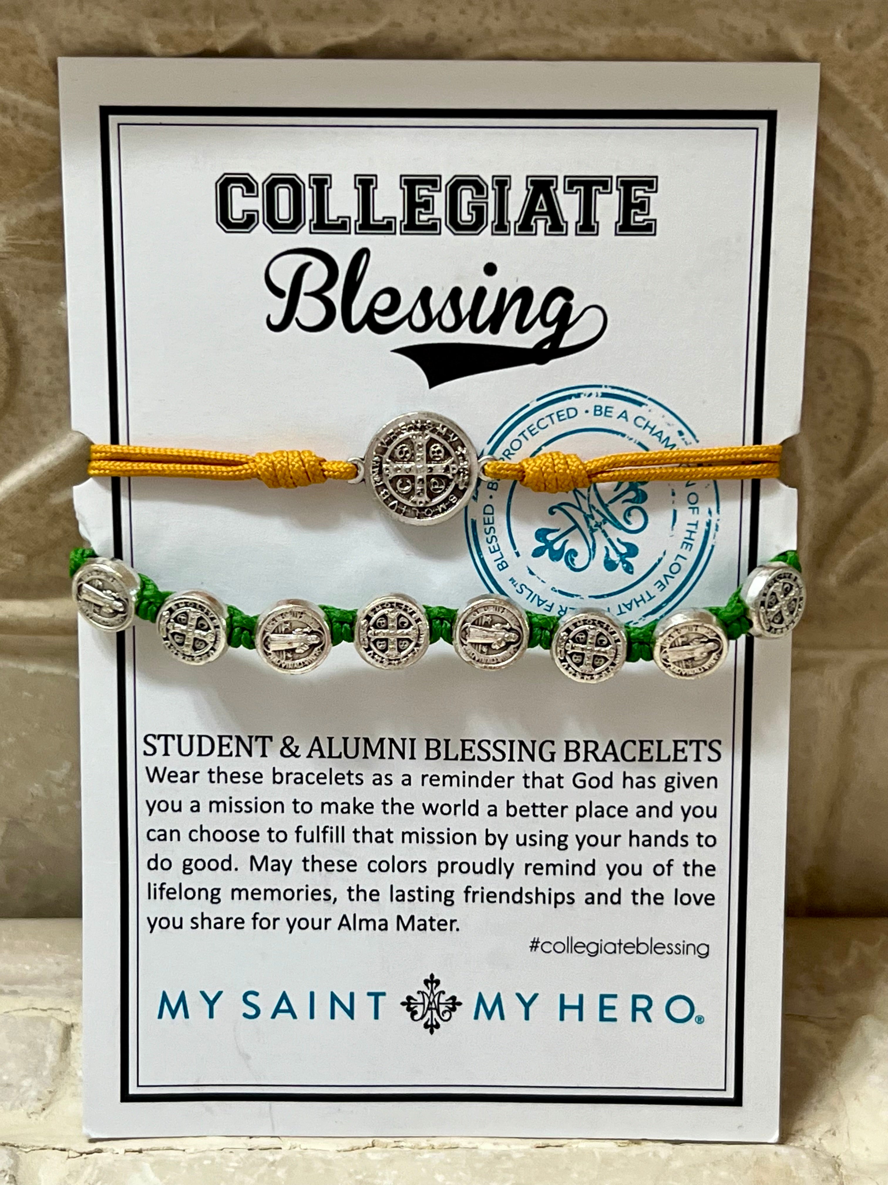 Student & Alumni Blessing Bracelet- Yellow & Green