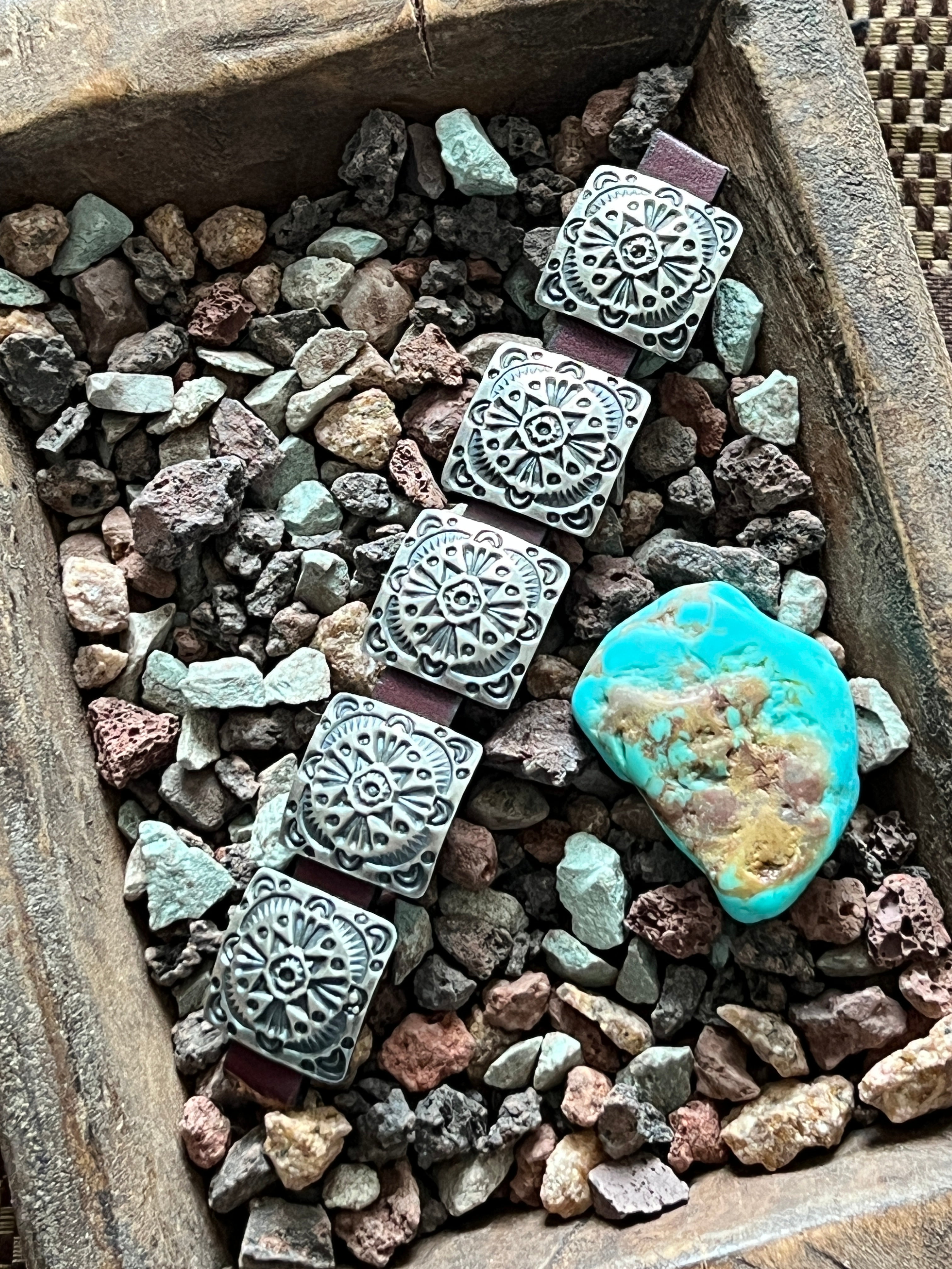 Sterling Silver Concho Slide, The Cross Winds