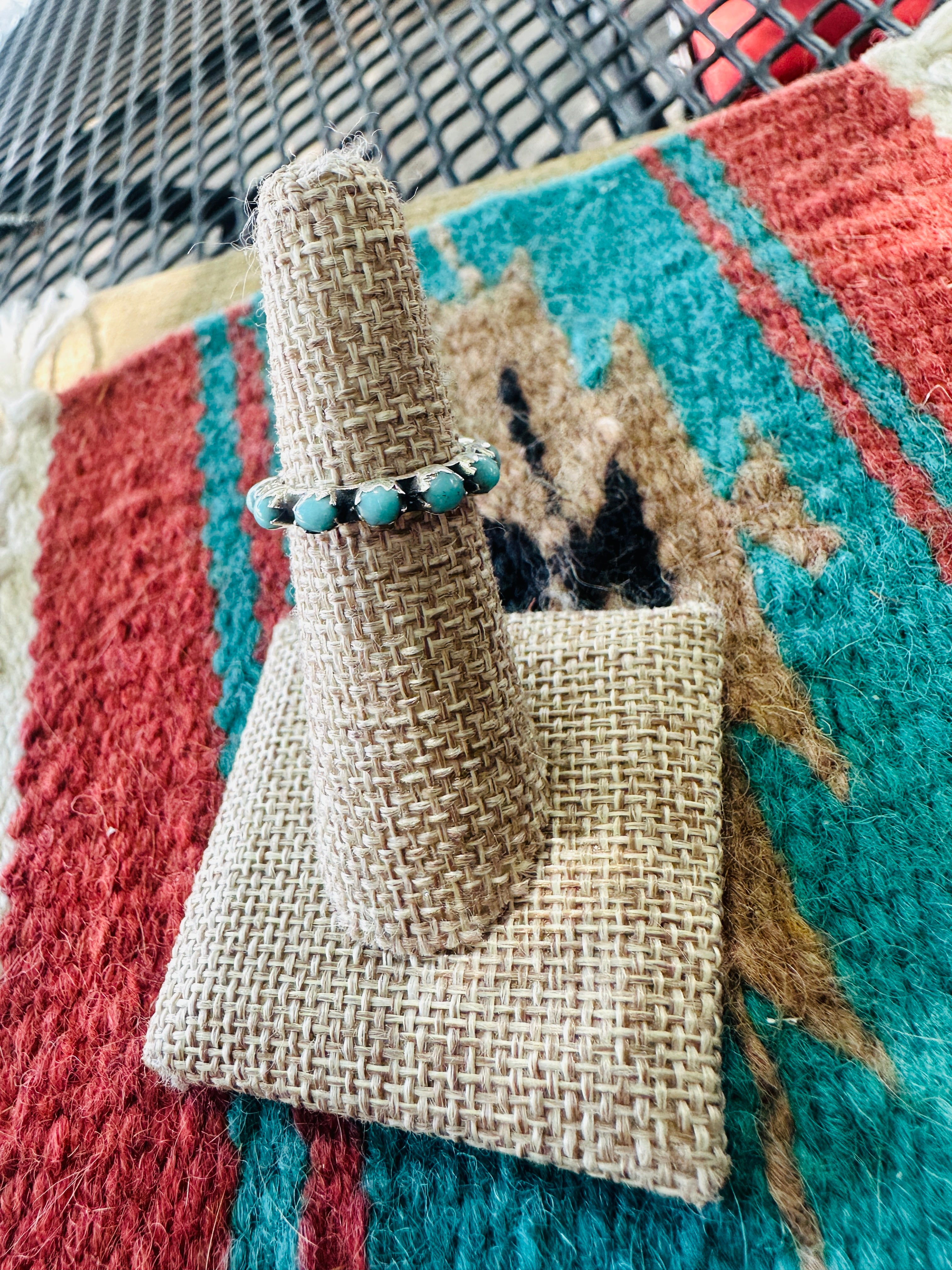 Handmade Sterling Silver & Turquoise Band Ring