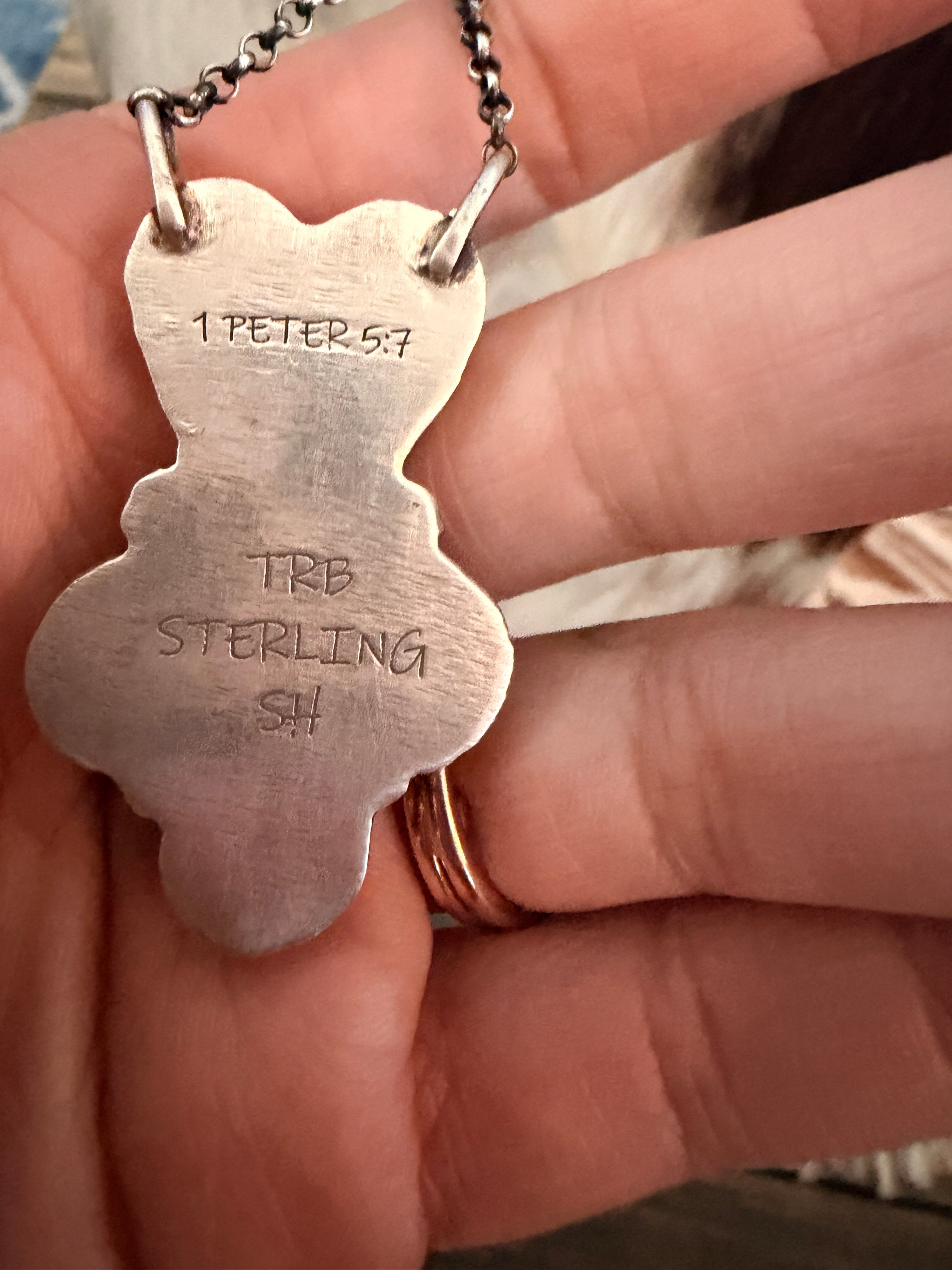 Handmade Sterling Silver & Turquoise Heart Necklace
