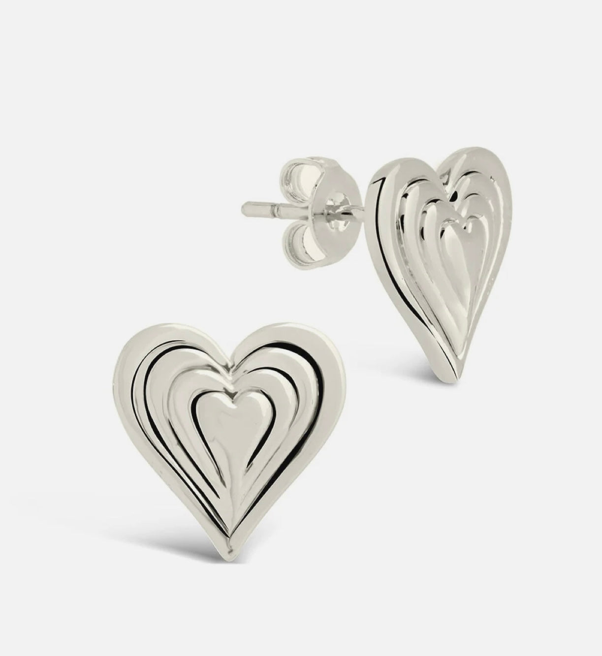 Beating Heart Stud Heart Earrings