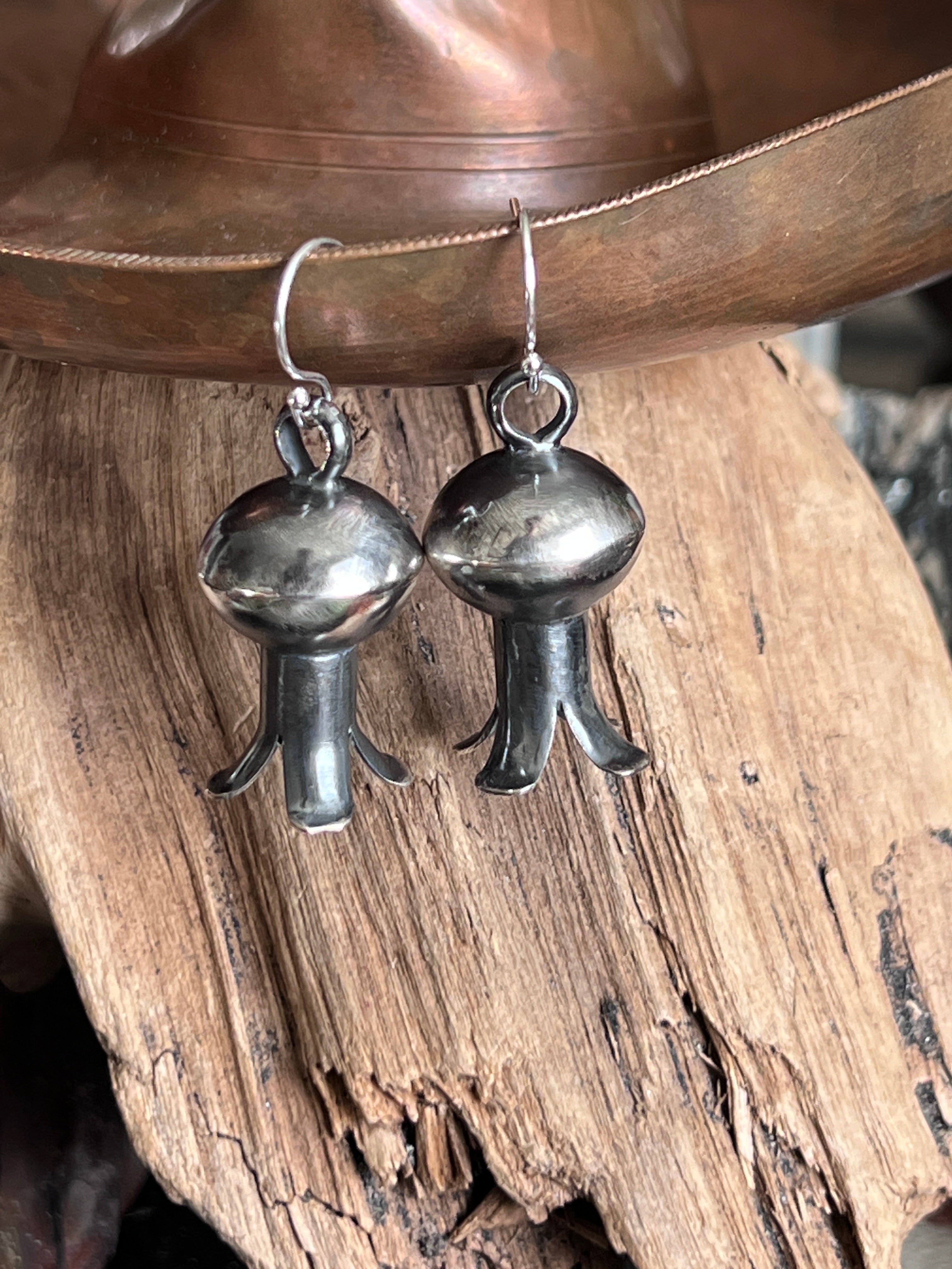 Handcrafted Sterling Silver Blossom Dangle Earrings by Daniel John