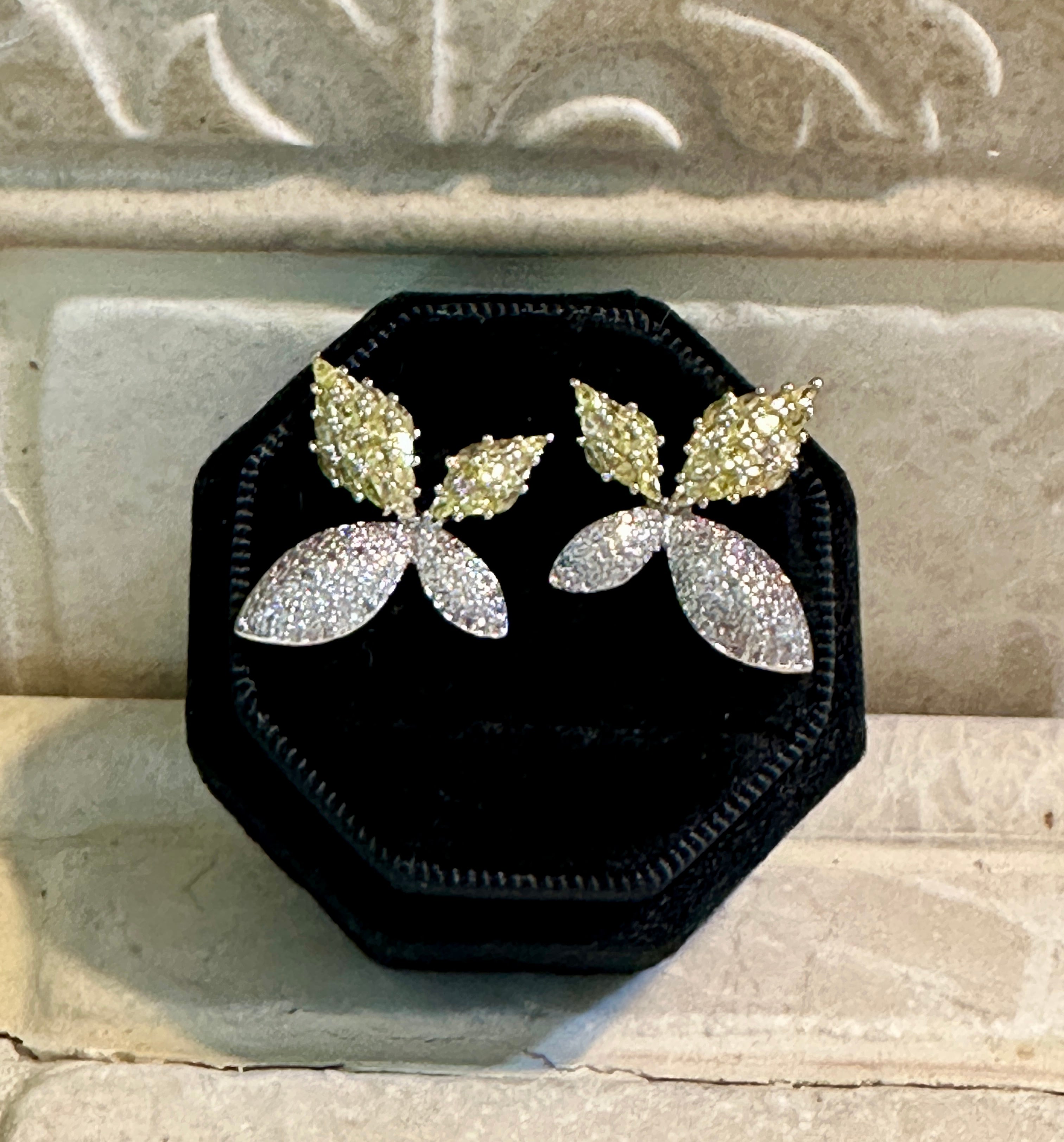 Heidi CZ Flower Gold Plated Stud Earrings