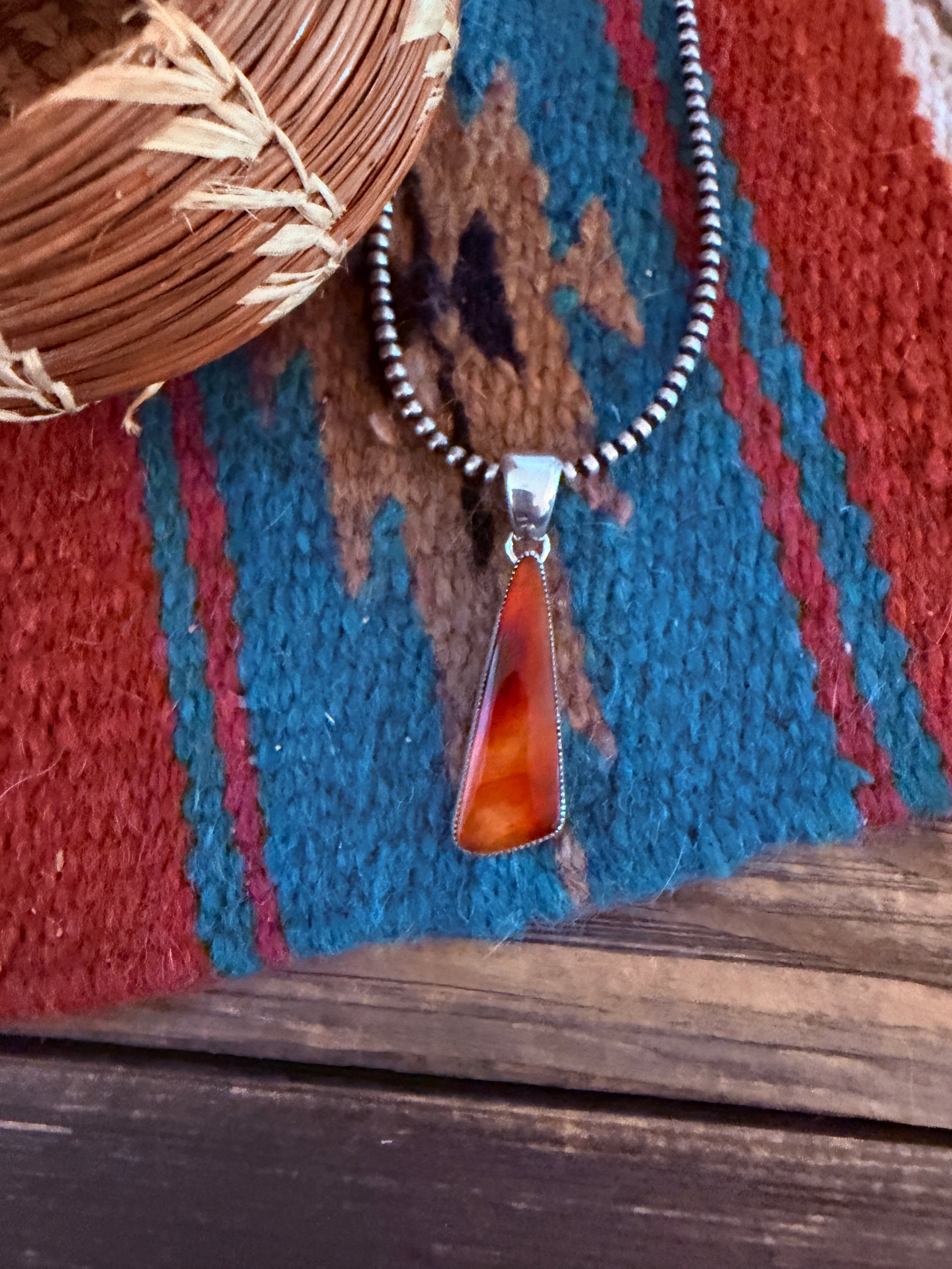 Handcrafted Sterling Silver & Carnelian Pendant