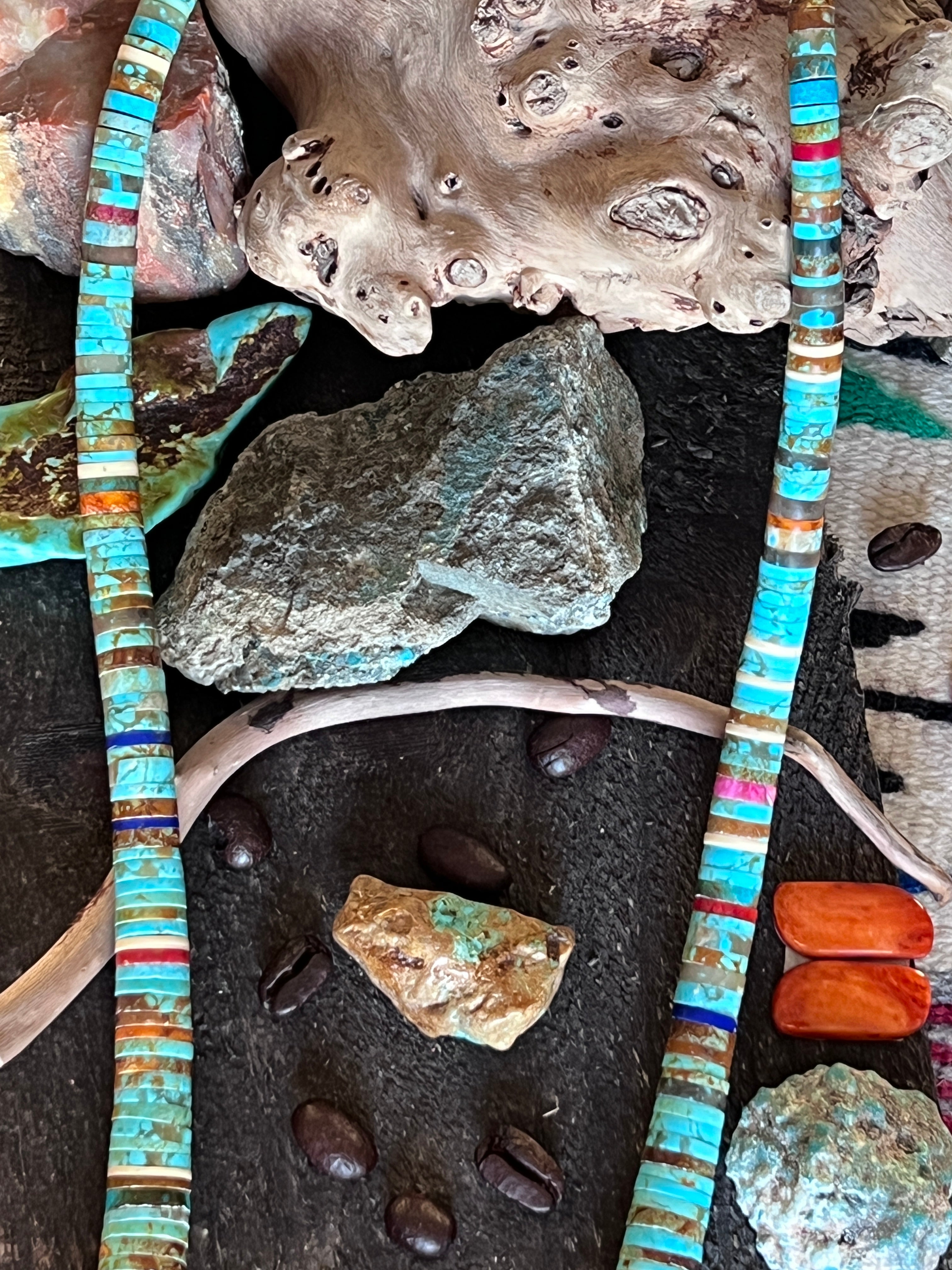 Ronald Chavez Handcrafted Multistone Heishi Beaded Santo Domingo Necklace, #2