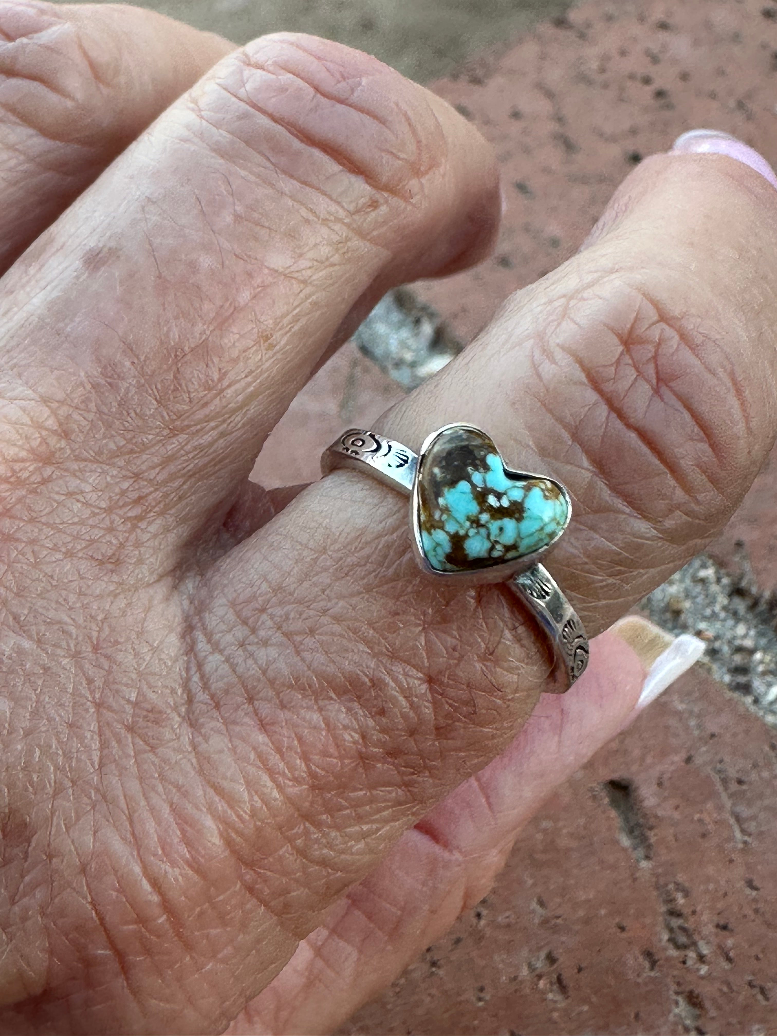 Stackable Stackers Natural Number 8 Stone Sterling Silver Adjustable Band