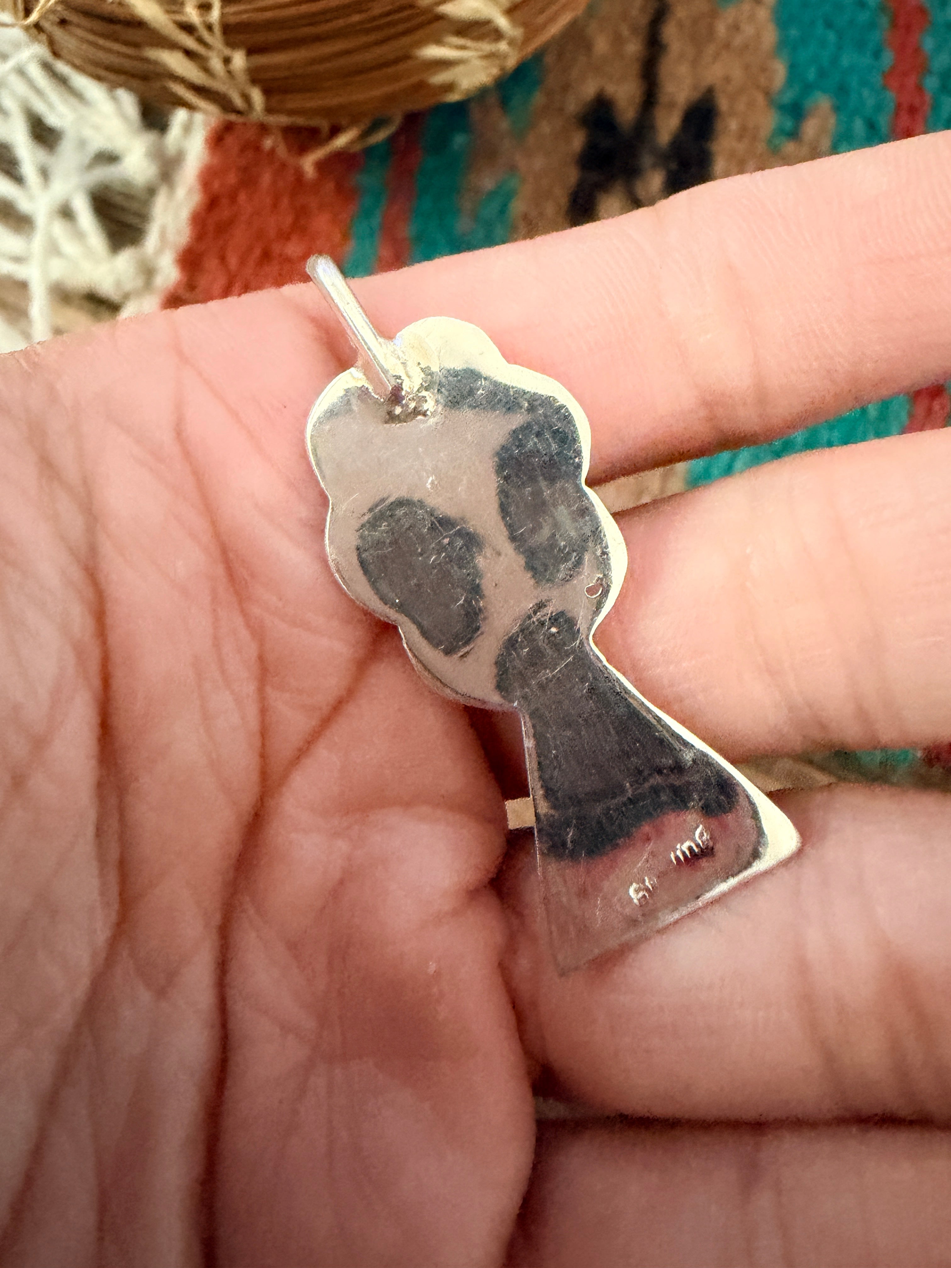 Handcrafted Sterling Silver & Pink Dream Mojave Blossom Pendant by Joseph Martinez