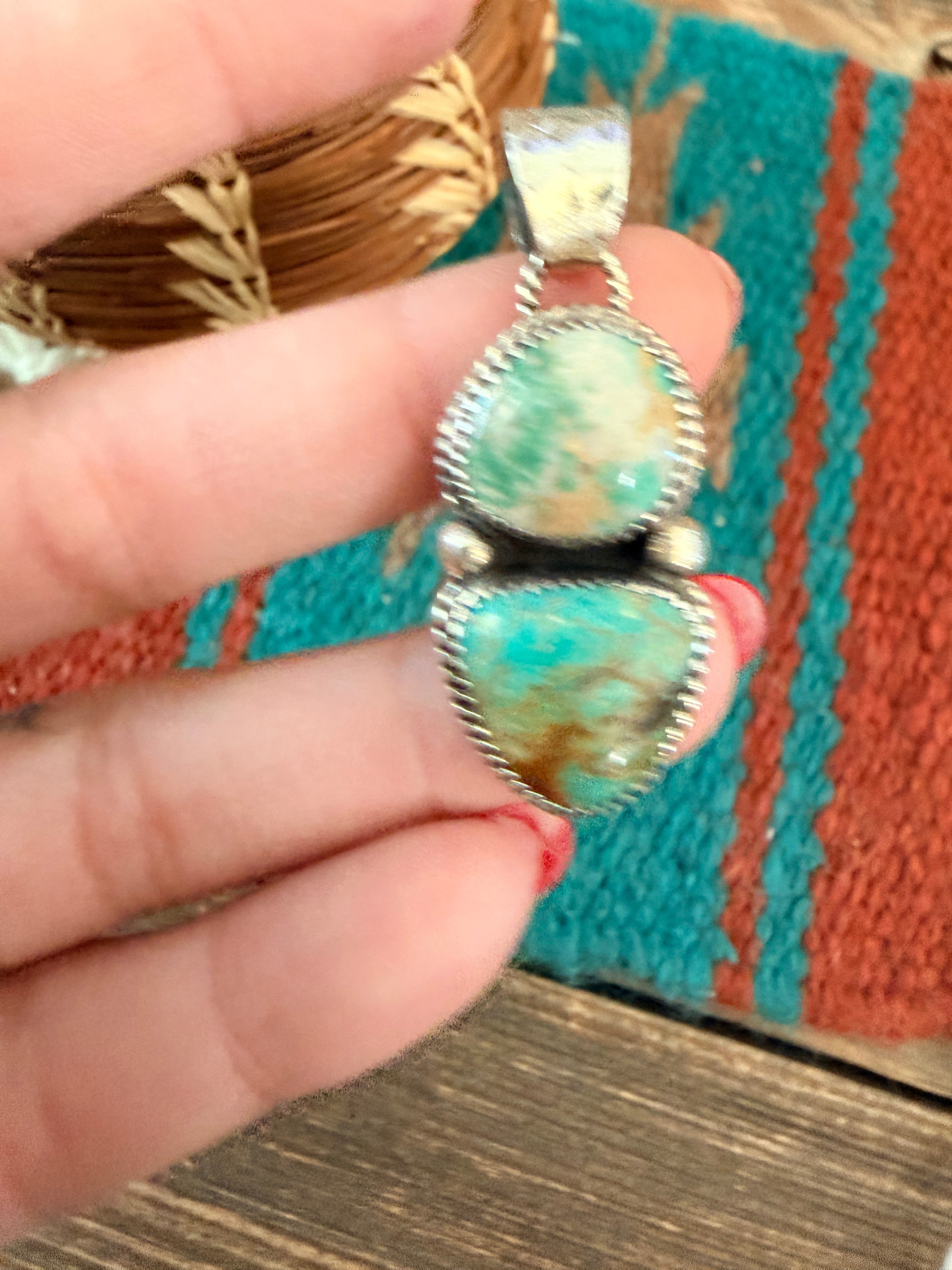 Handmade Sterling Silver & Turquoise Pendant