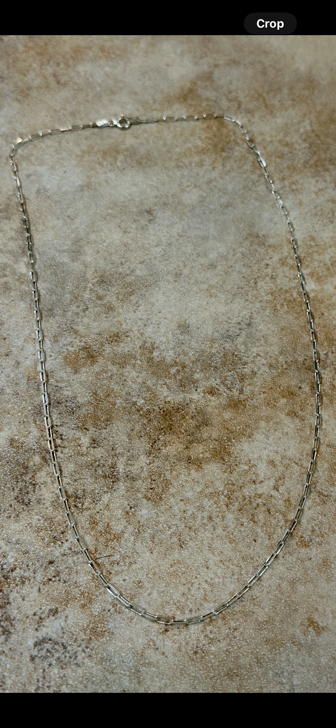 Paperclip Chain Sterling Silver Necklace 20”