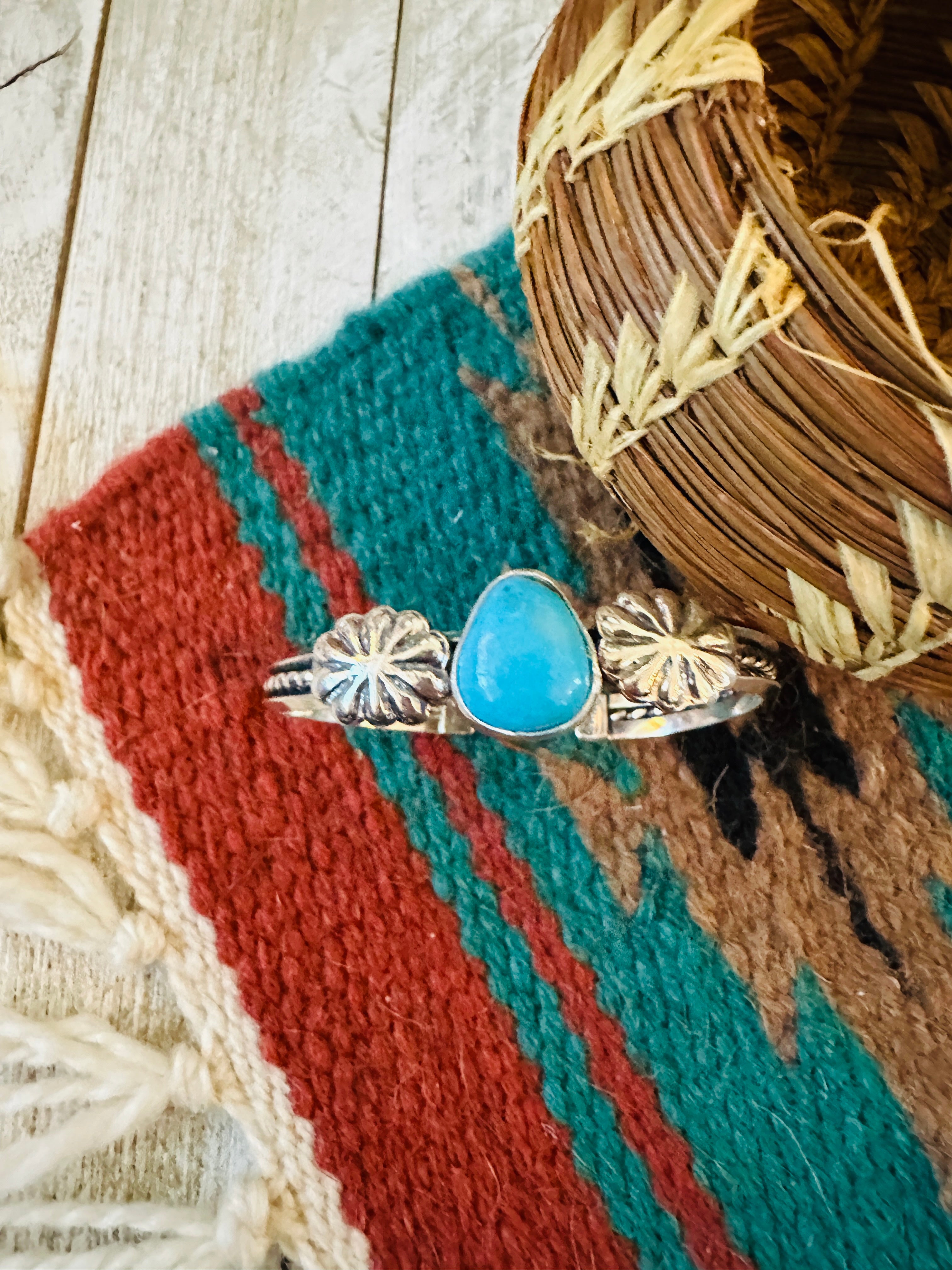 Handcrafted Sterling Silver & Turquoise Cuff Bracelet