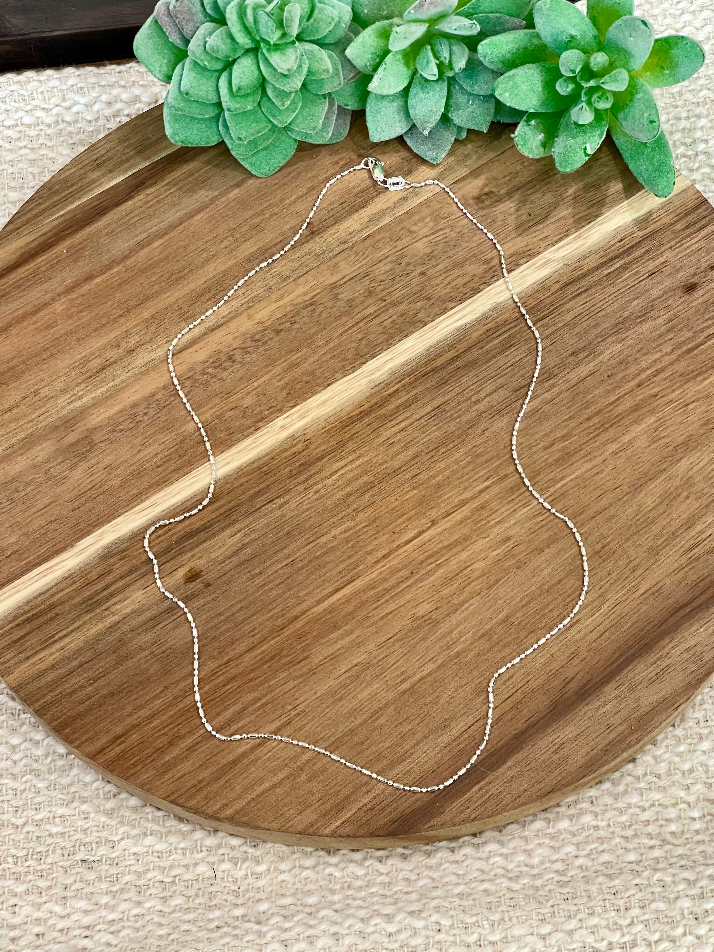 Handmade In Mexico Sterling Silver Chain Necklace