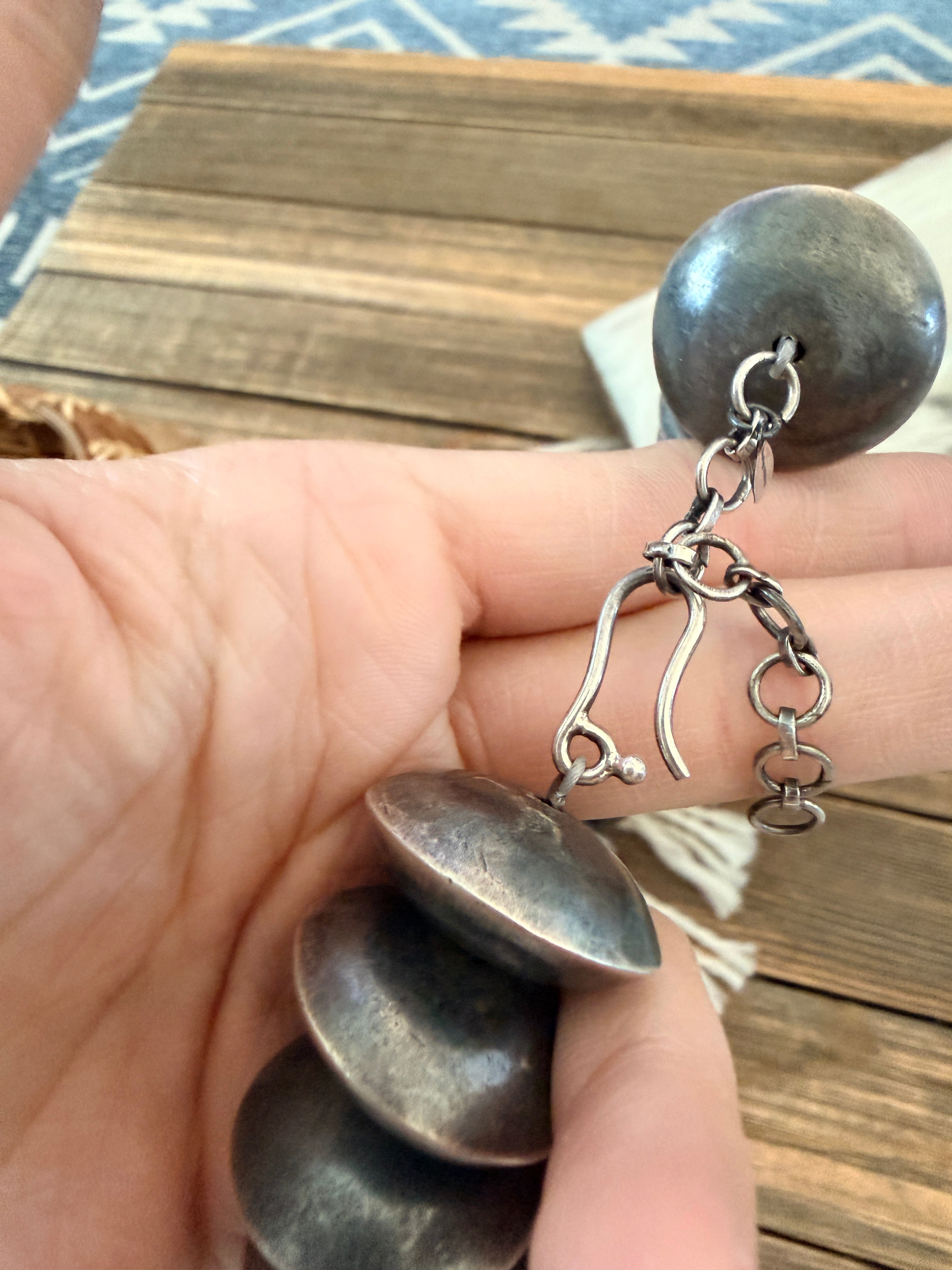 Handcrafted Sterling Silver Saucer Beaded 20” Necklace