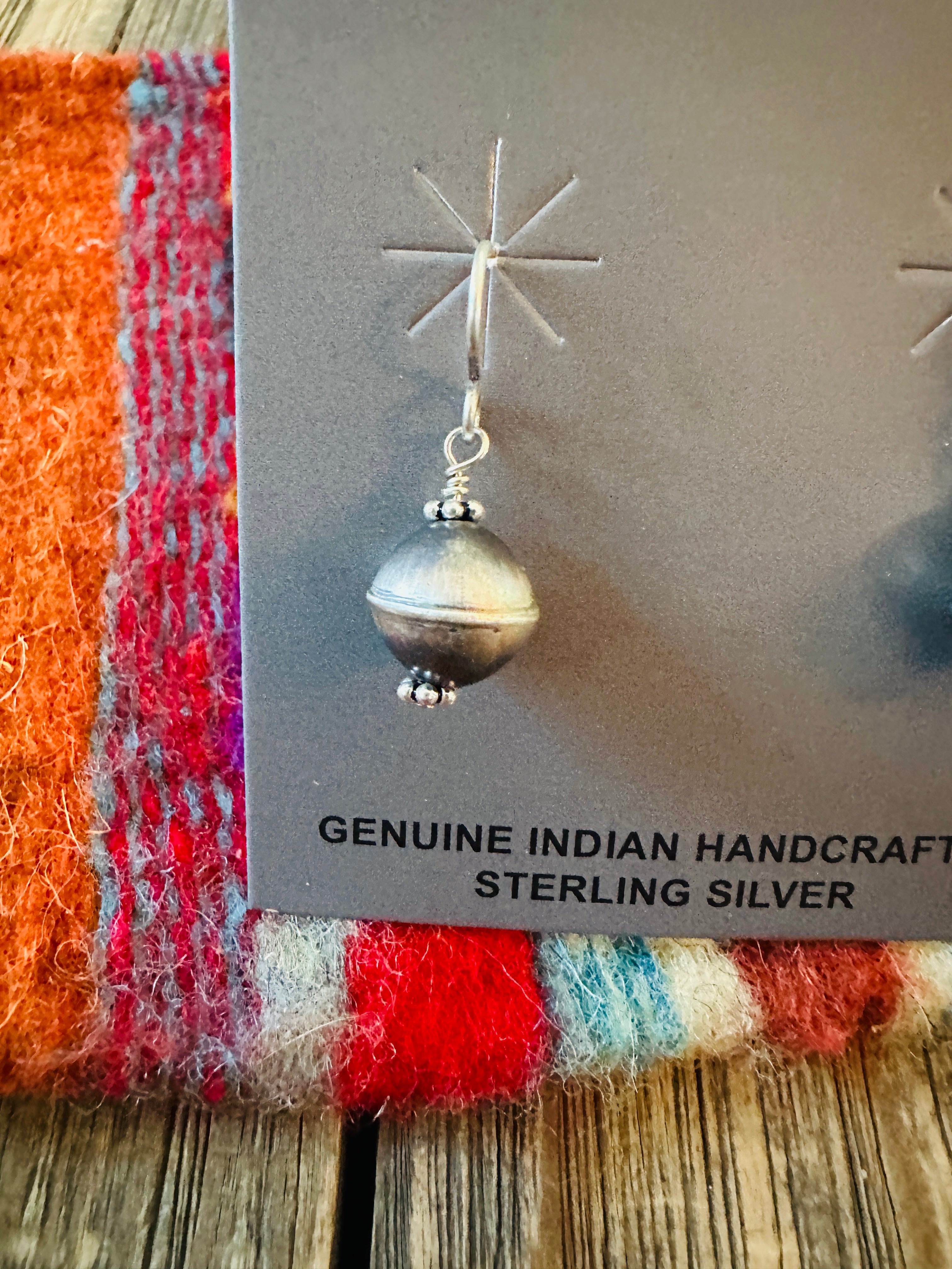 Handcrafted Sterling Silver Pearl Beaded Dangle Earrings