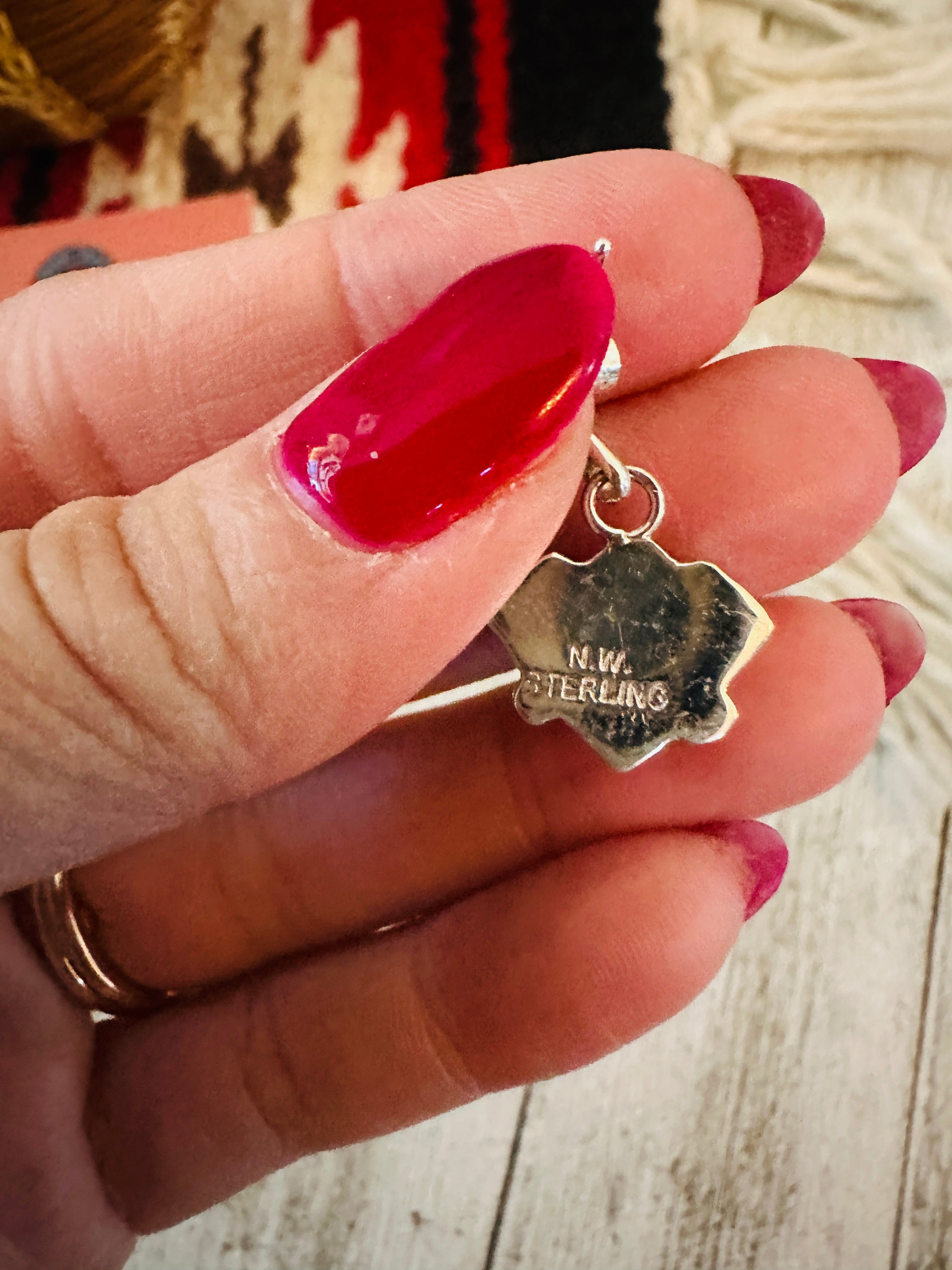 Handcrafted Turquoise & Sterling Silver Dangle Earrings