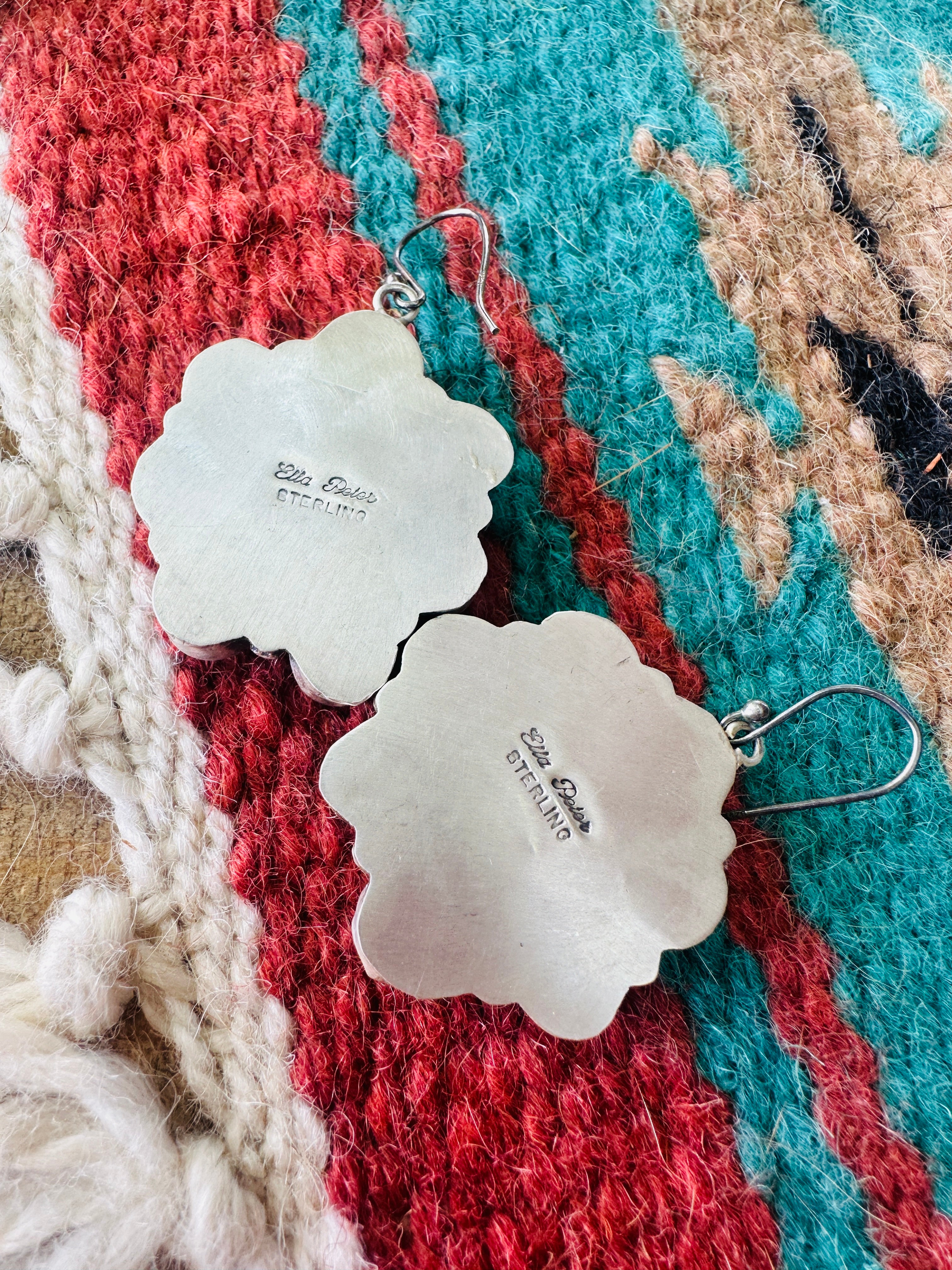 Handcrafted Sterling Silver & Sonoran Mountain Turquoise Cluster Dangle Earrings