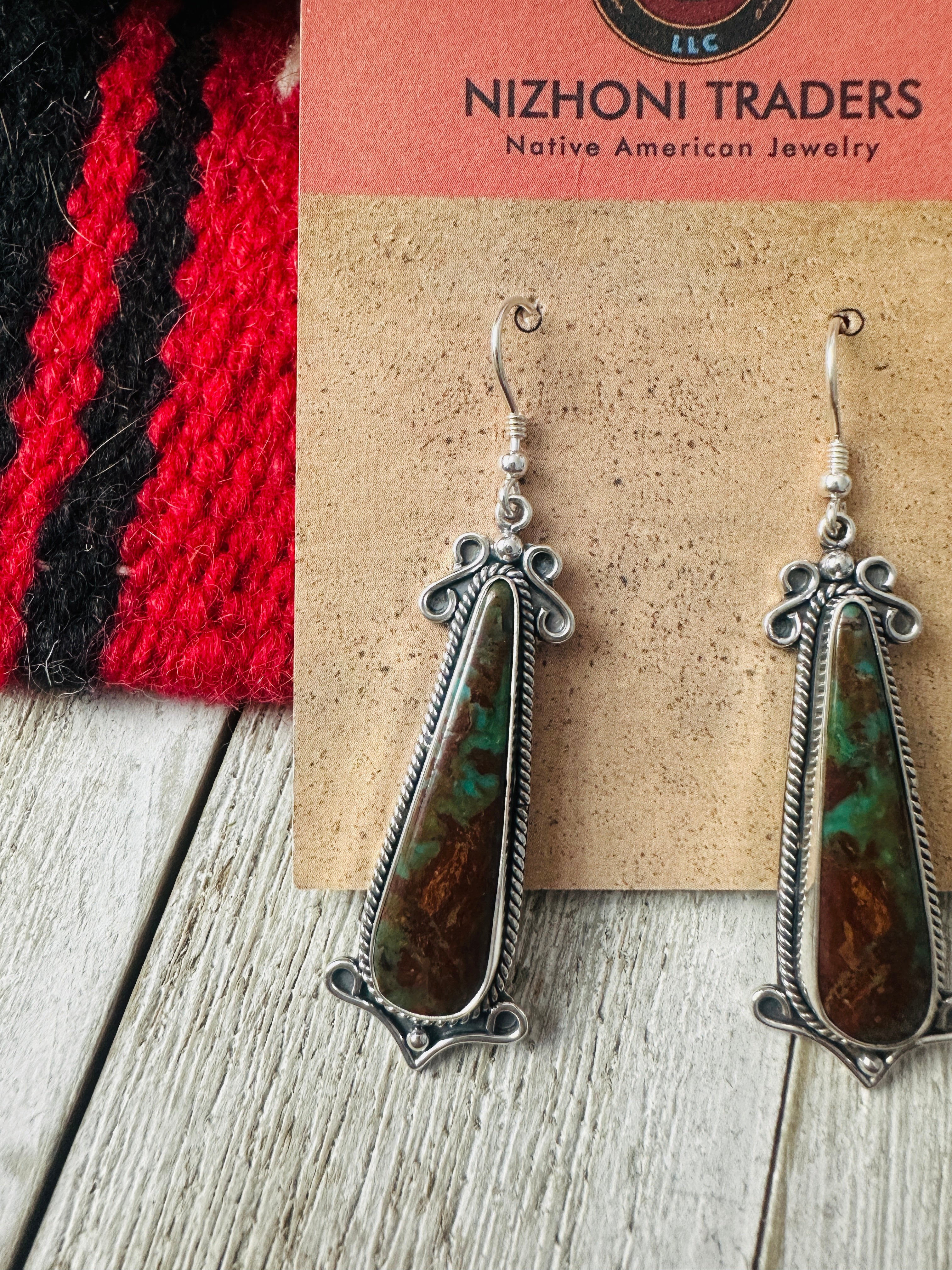 Handcrafted Sonoran Jasper & Sterling Silver Dangle Earrings