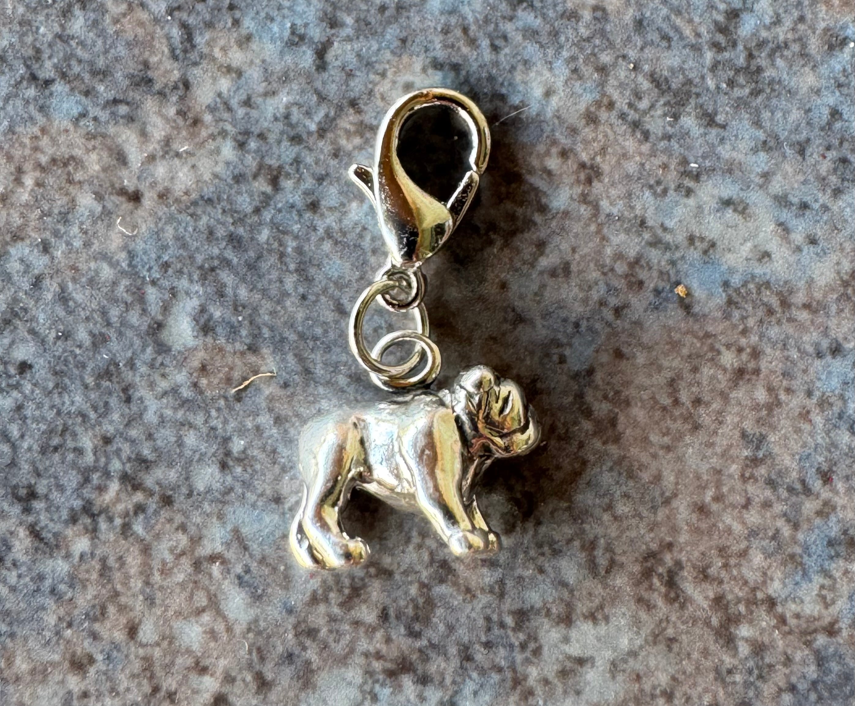 Handcrafted Sterling Silver Bulldog Charm