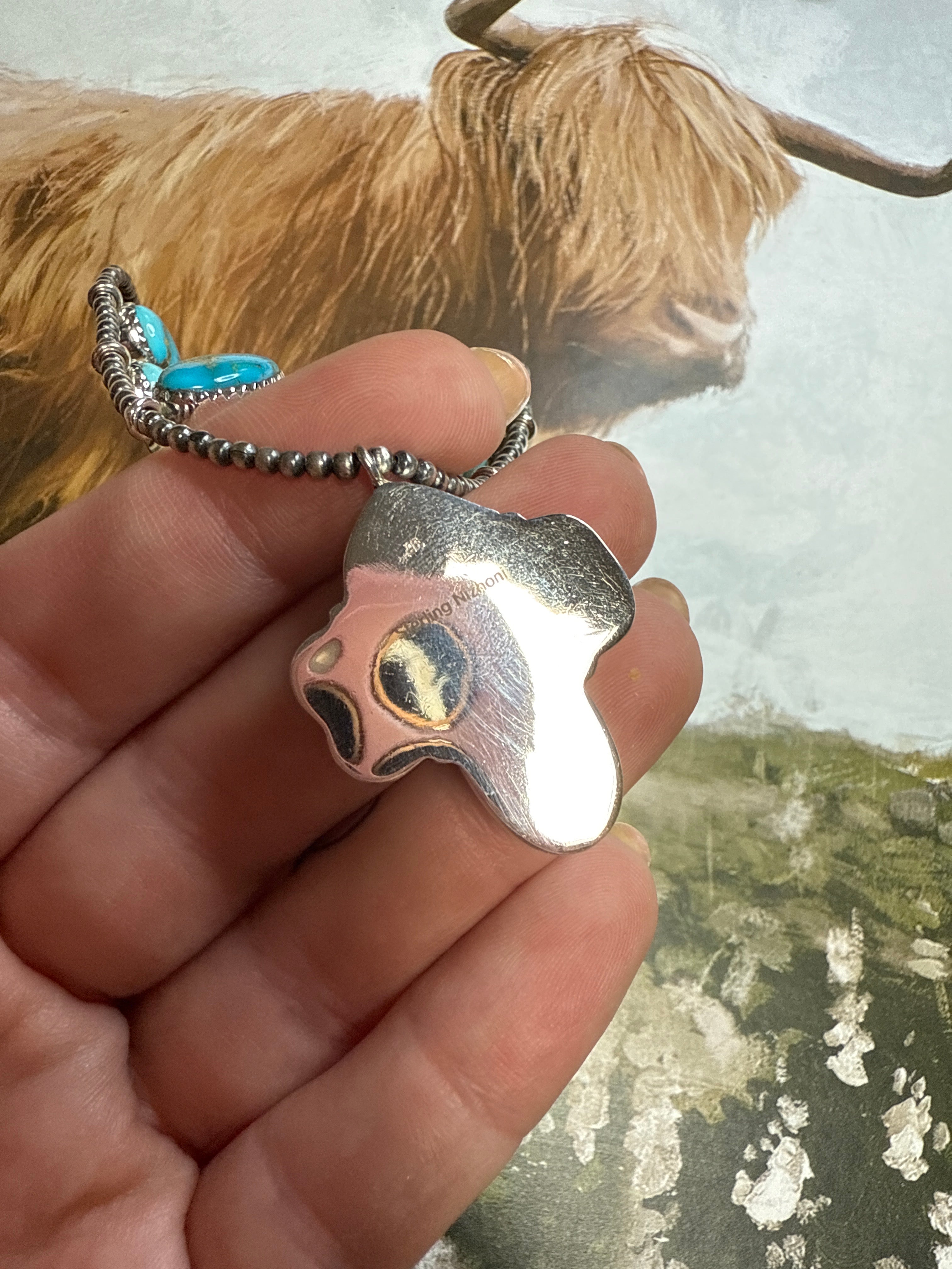 Handmade Sterling Silver South Hills Sonoran & Palomino Turquoise Necklace