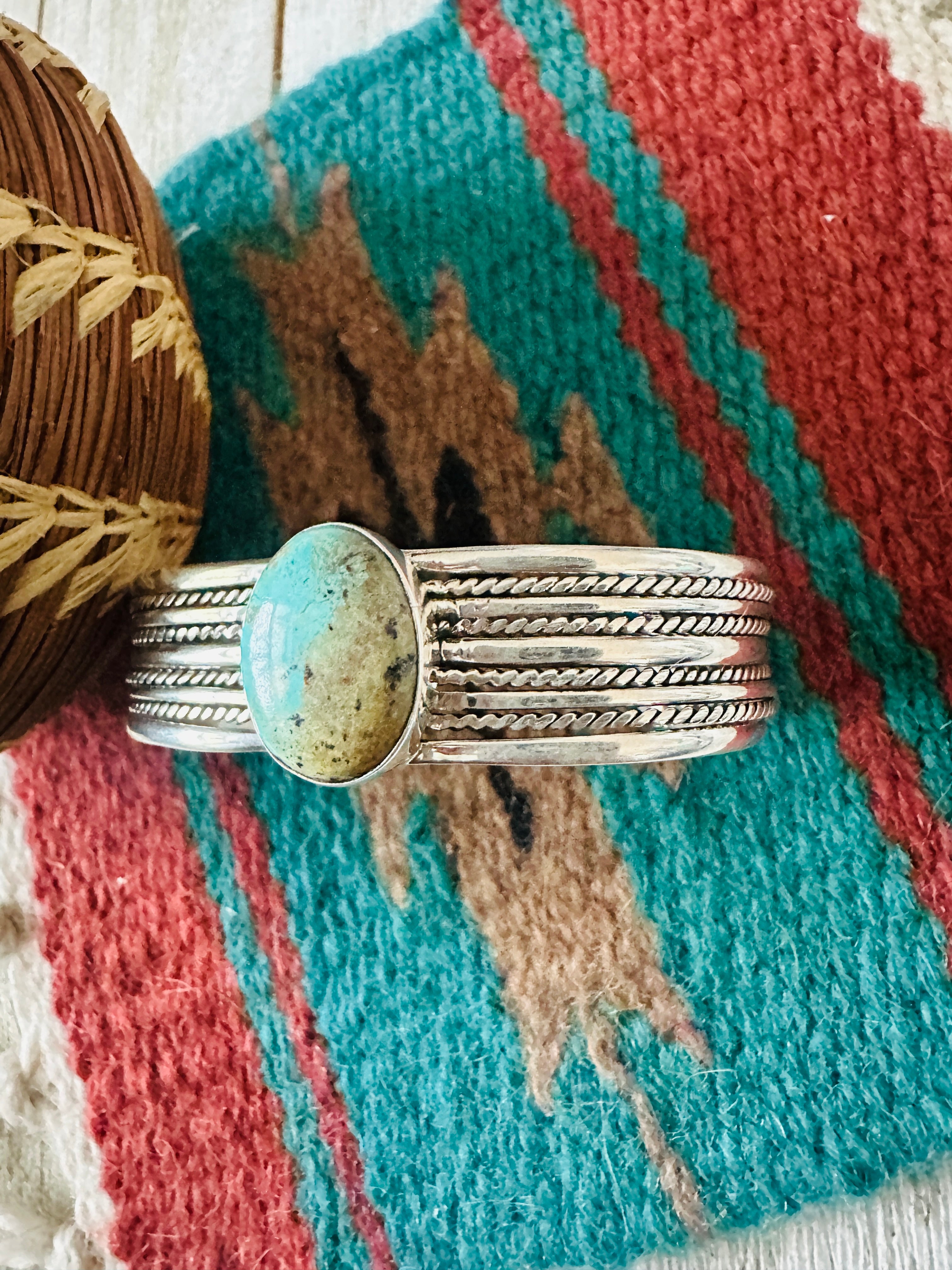 Handcrafted Sterling Silver & Turquoise Cuff Bracelet