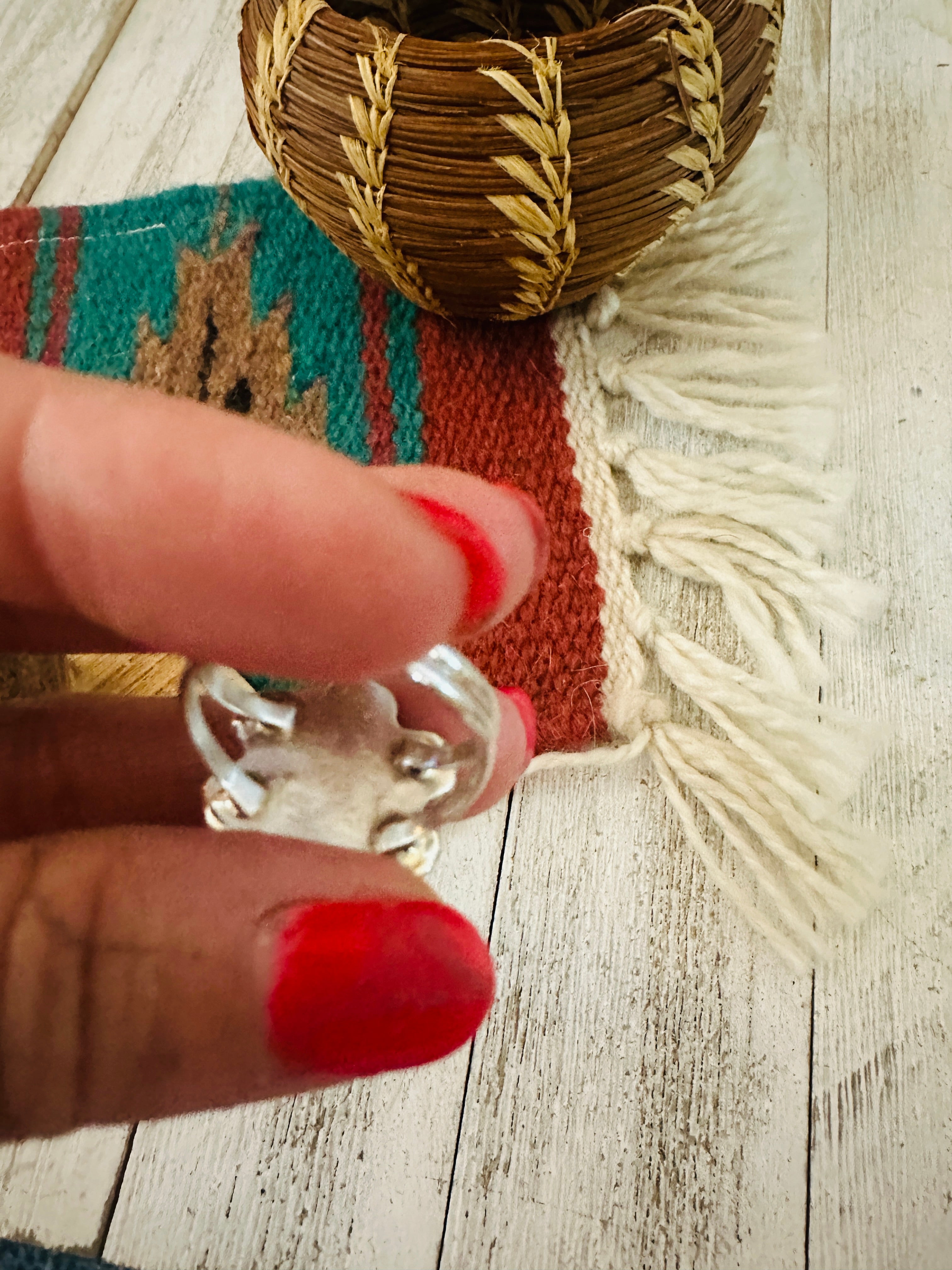 Handcrafted Sterling Silver & Purple Opal Flower Ring