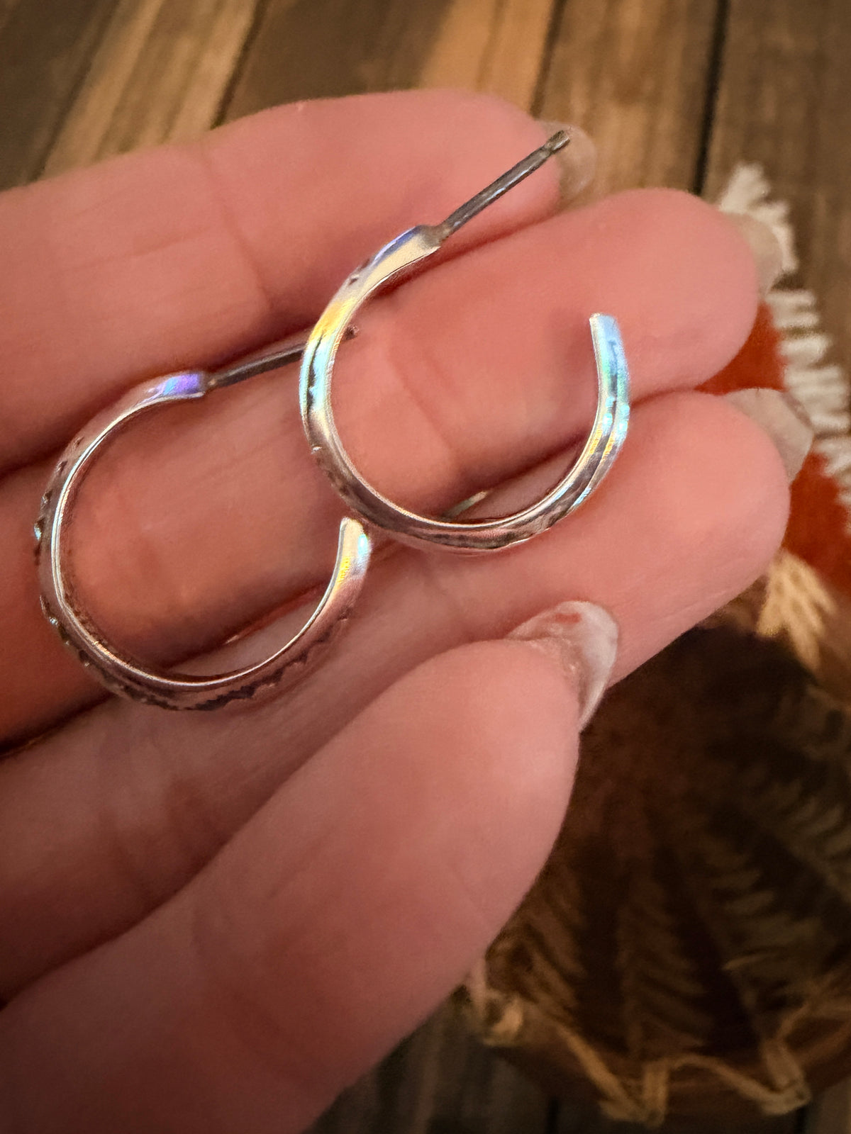 Handcrafted Sterling Silver Hoop Earrings